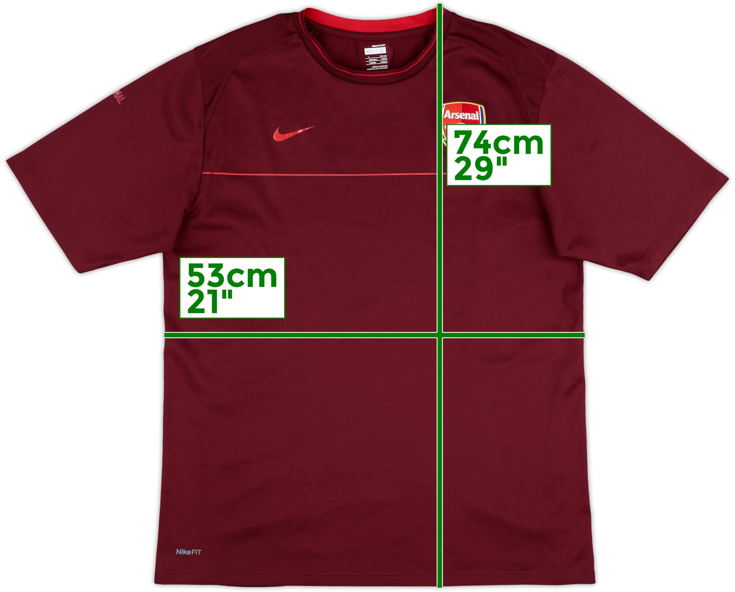 NIKE ナイキ アーセナル トレーニングシャツ2008-09 2008-09 Australia Player Issue Nike Training Shirt - 9/10 - (XL)