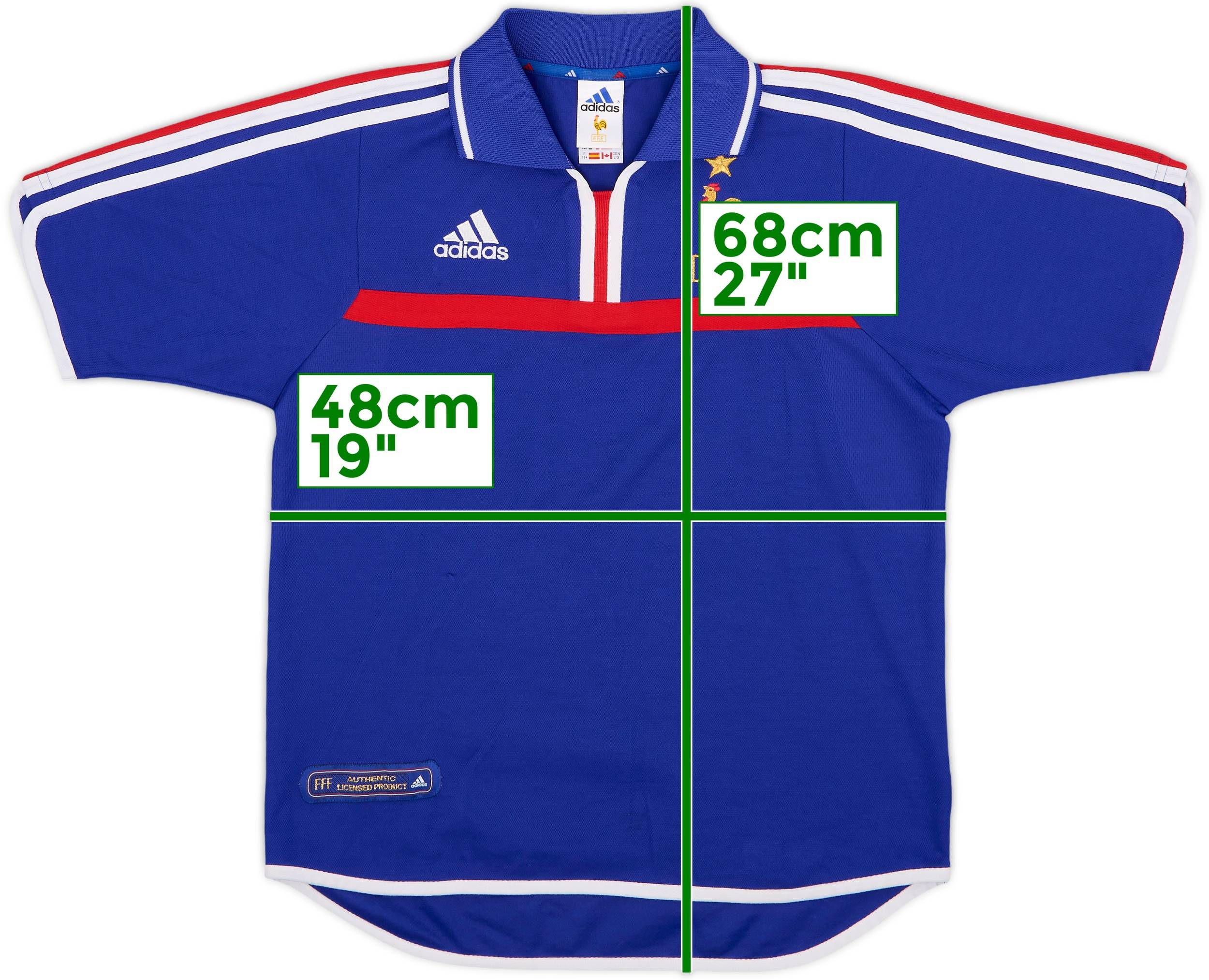 ウェア 2002 France Offical jersey FRANCE 2002 2004 HOME FOOTBALL SHIRT SOCCER JERSEY ADIDAS sz