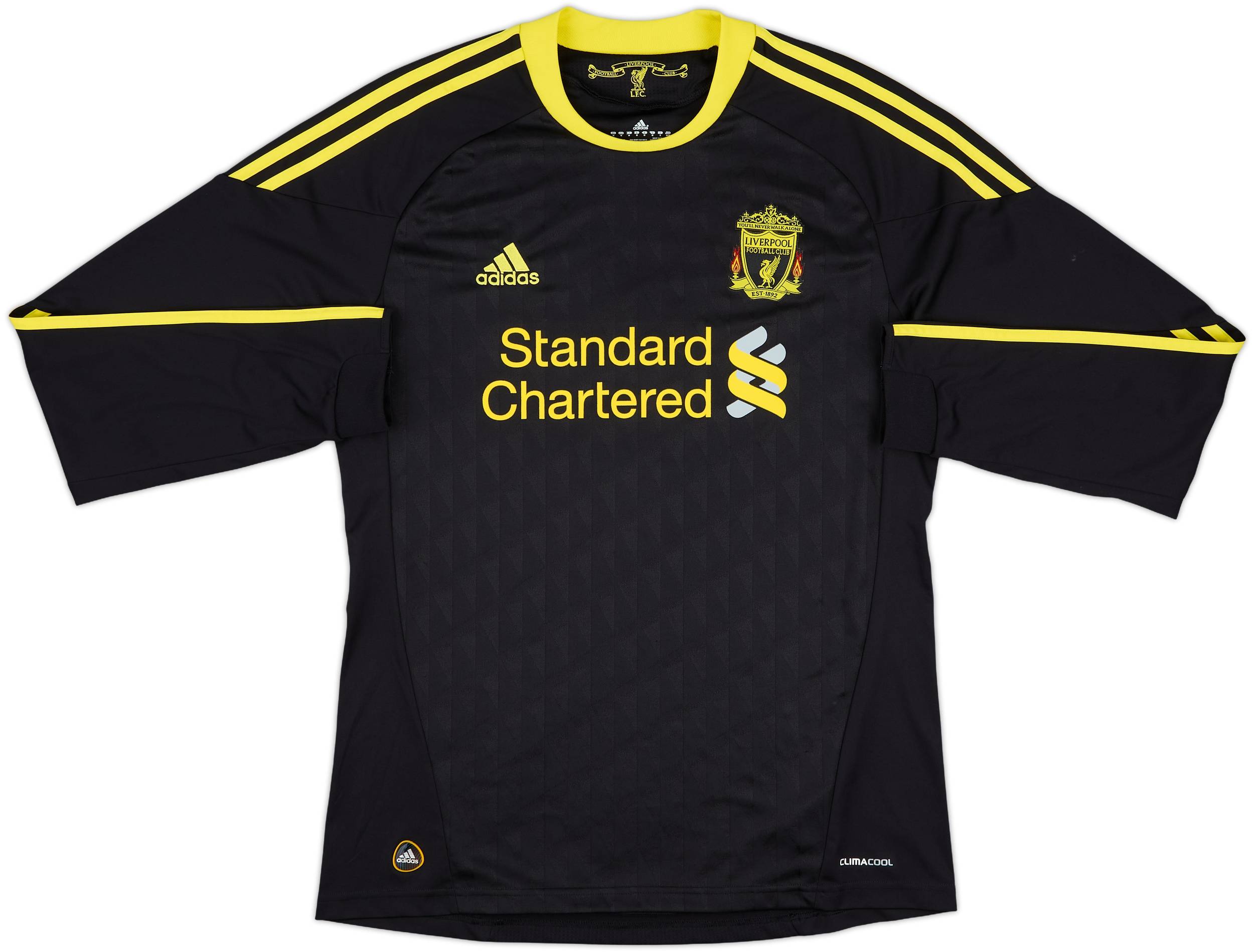 ウェア LIVERPOOL 10/11 3rd L/S jersey 2010-11 Liverpool Third L/S Shirt Gerrard #8 - 10/10 - (M)