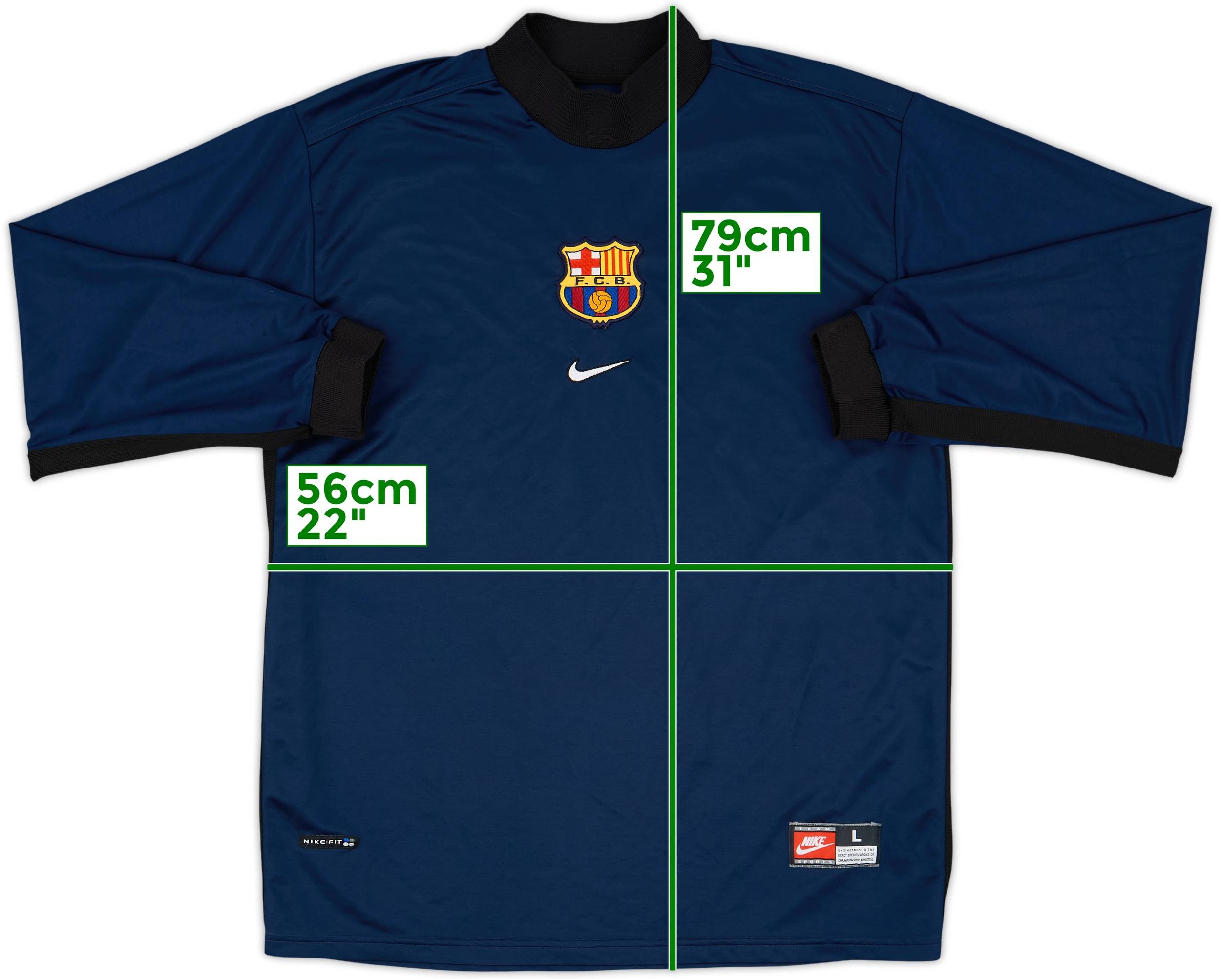バルセロナ　1998 99 GKユニフォーム 1998-99 Barcelona Player Issue GK Shirt - 9/10 - (L)