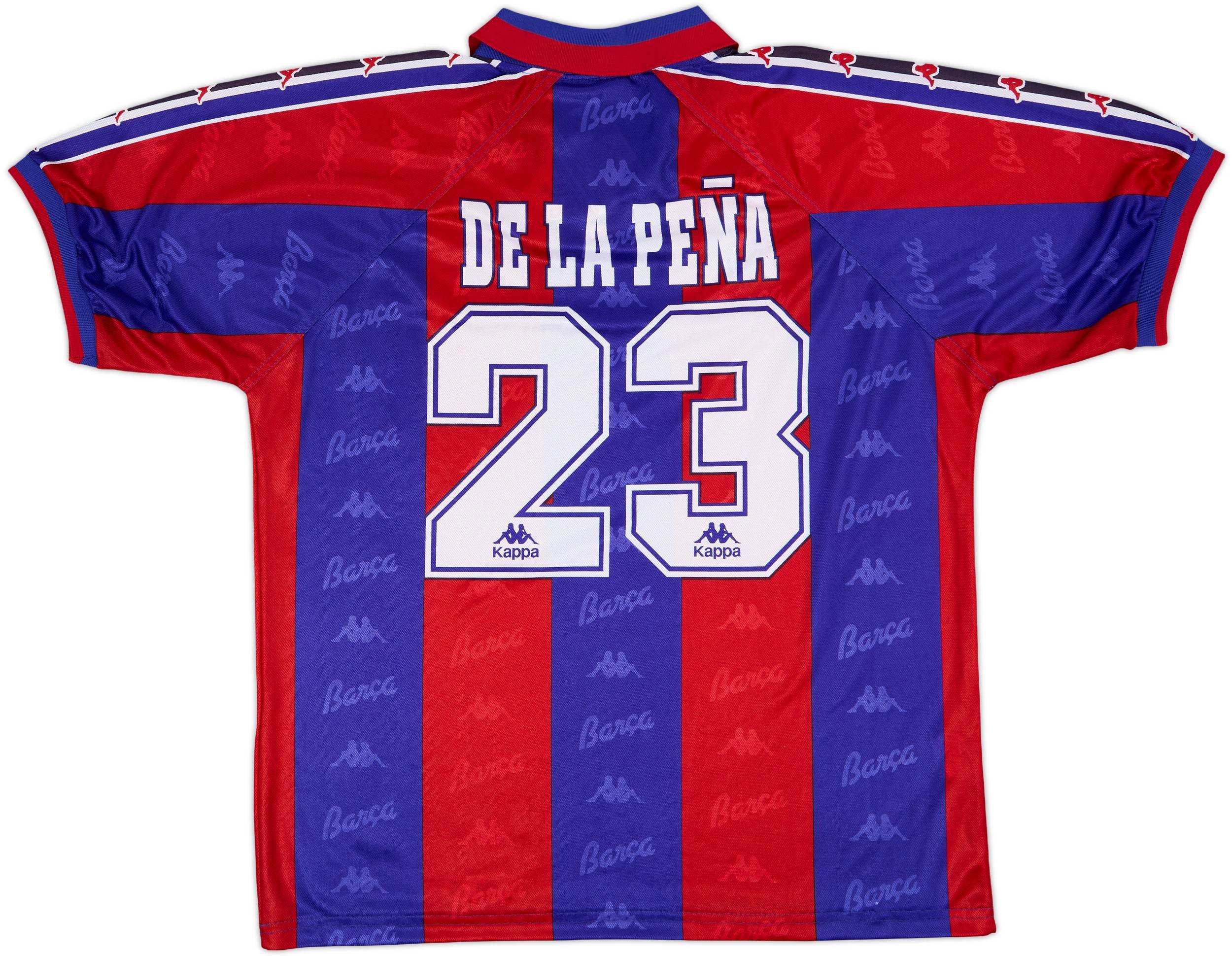 1995-97 Barcelona Home Shirt De La Pena #23 (XL)