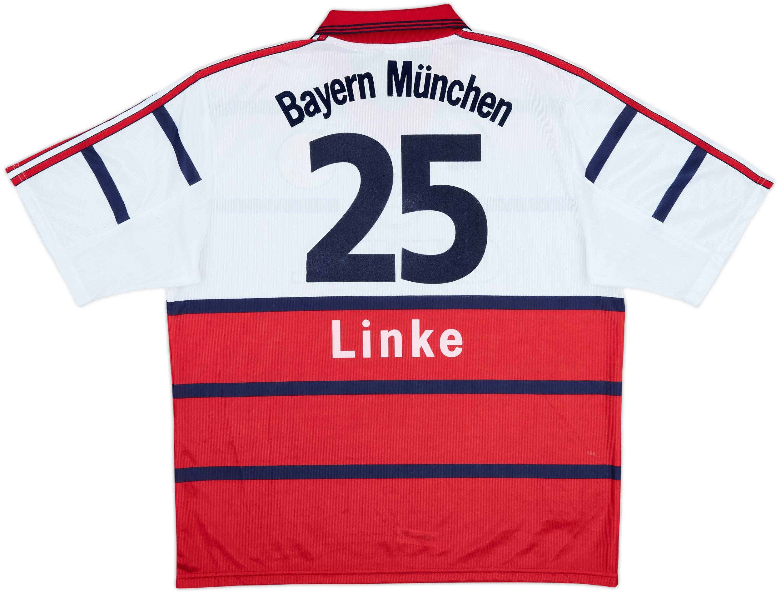 Bayern München 1998-2000アウェイユニフォーム 1998-00 Bayern Munich Away Shirt Linke #25 - 9/10 - (XL)