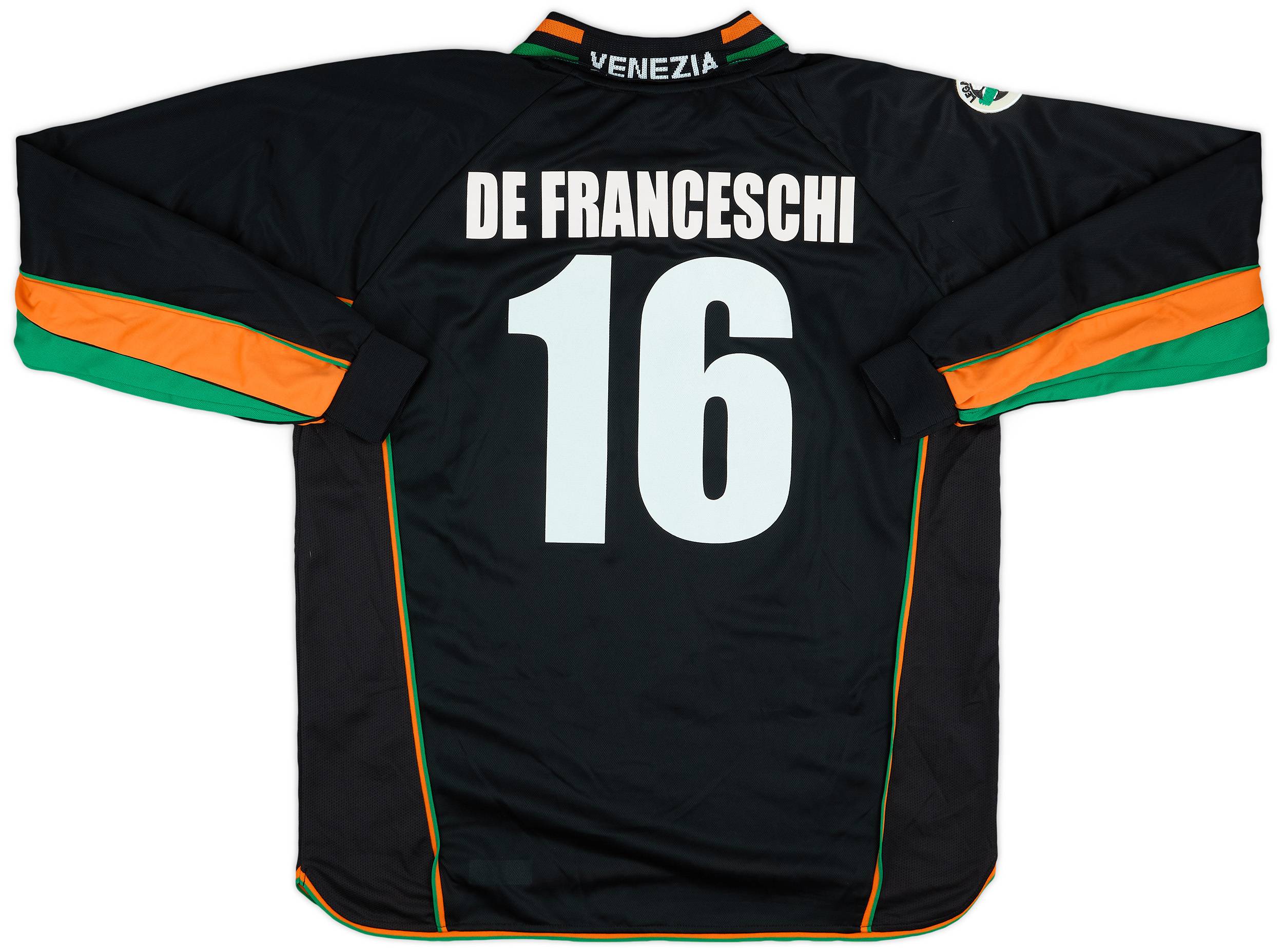 2001-02 Venezia Match Issue Home L/S Shirt De Franceschi #16