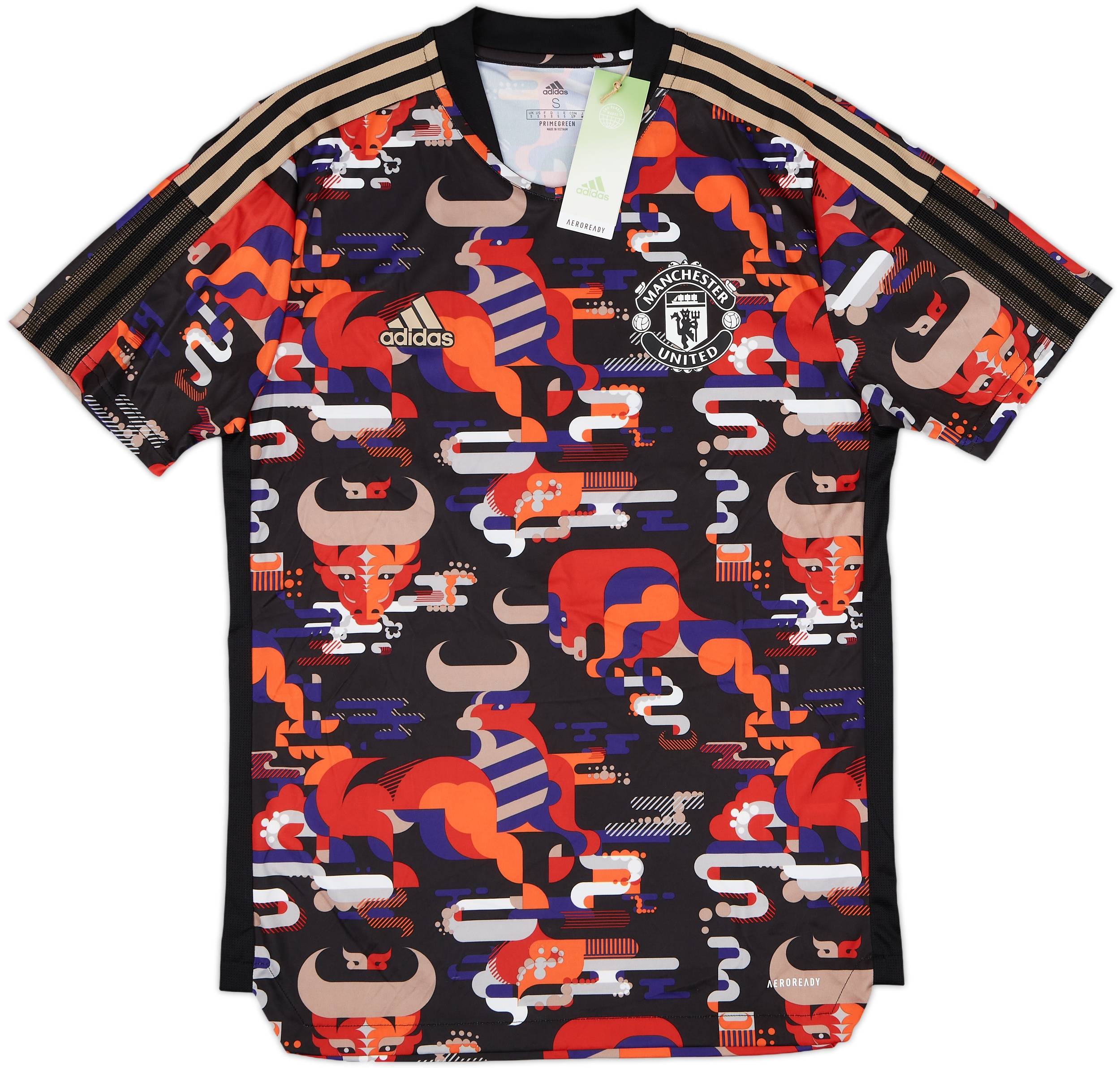 2021-22 Manchester United Chinese New Year adidas Training Shirt (S)