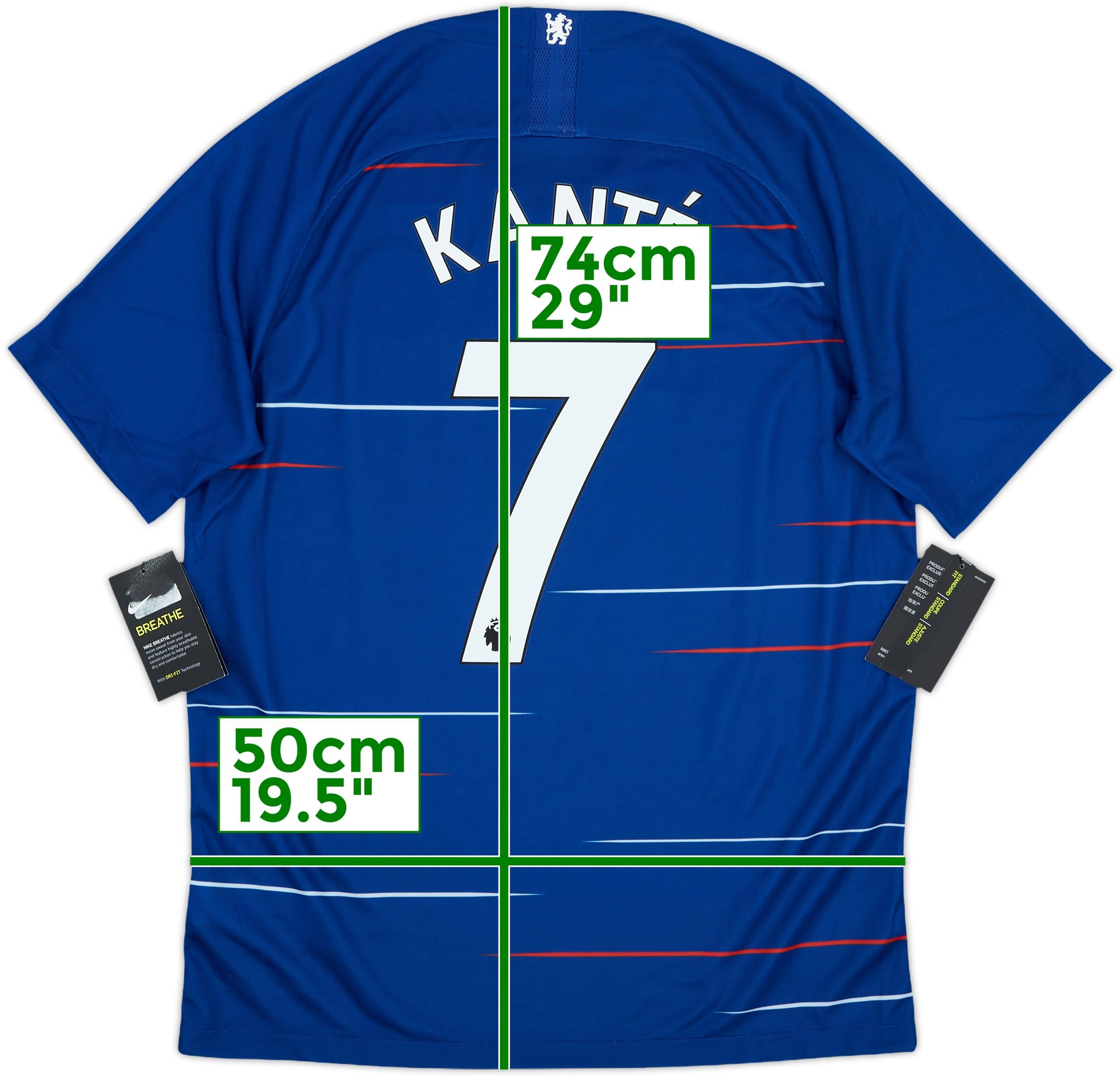 『スタジアムで購入』Chelsea 2018シーズンKanté 背番号7 新品 2018-19 Chelsea Home Shirt Kante #7 (M)