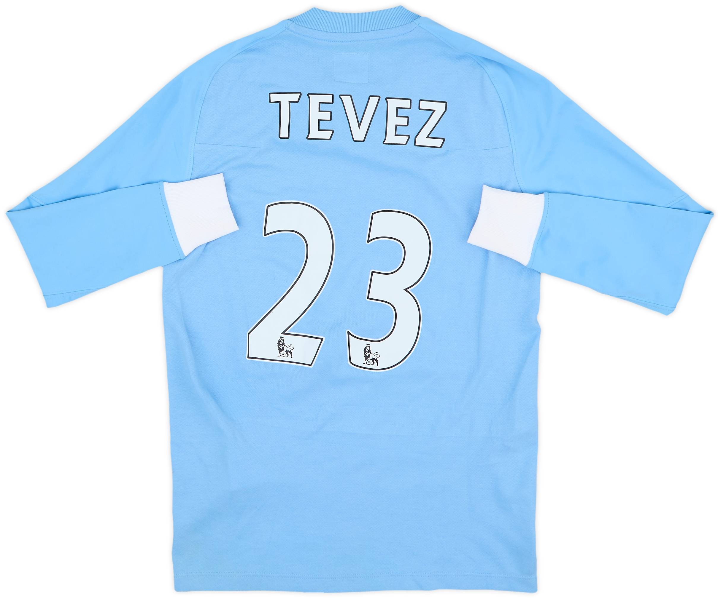 2010-11 Manchester City Home L/S Shirt Tevez #23 (M.Boys)