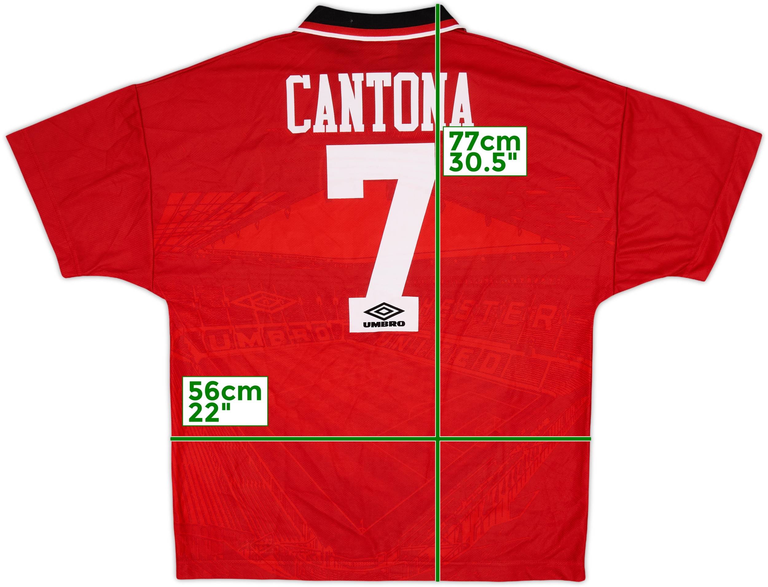 94-96 マンチェスターユナイテッド　ユニフォーム カントナ 7 1994-96 Manchester United Home Shirt Cantona #7 - 9/10 - (L)