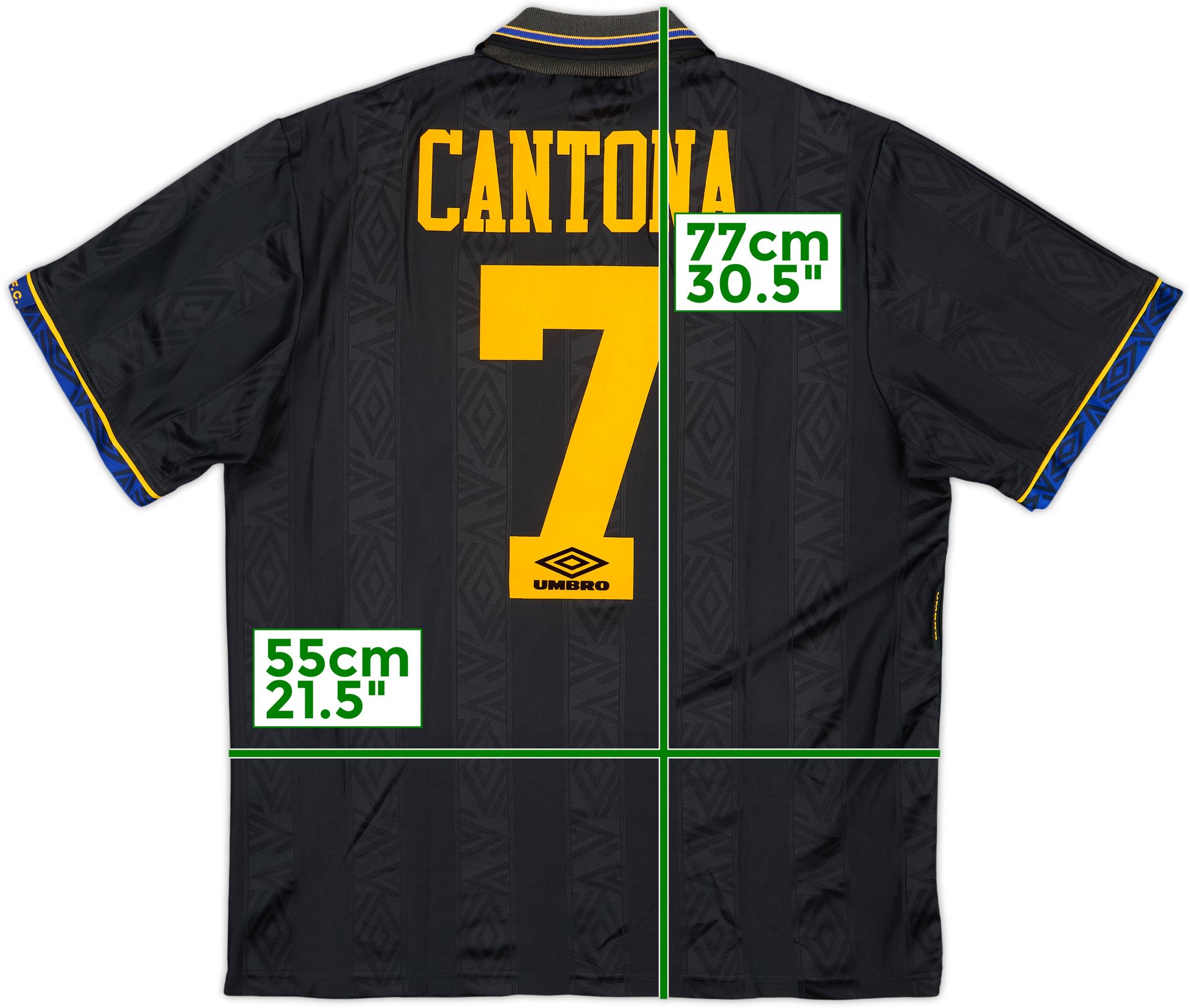 UMBRO　93〜95 セルティック　アウェイ　ユニフォーム 1993-95 Manchester United Away Shirt Cantona #7 - 8/10 - (L)