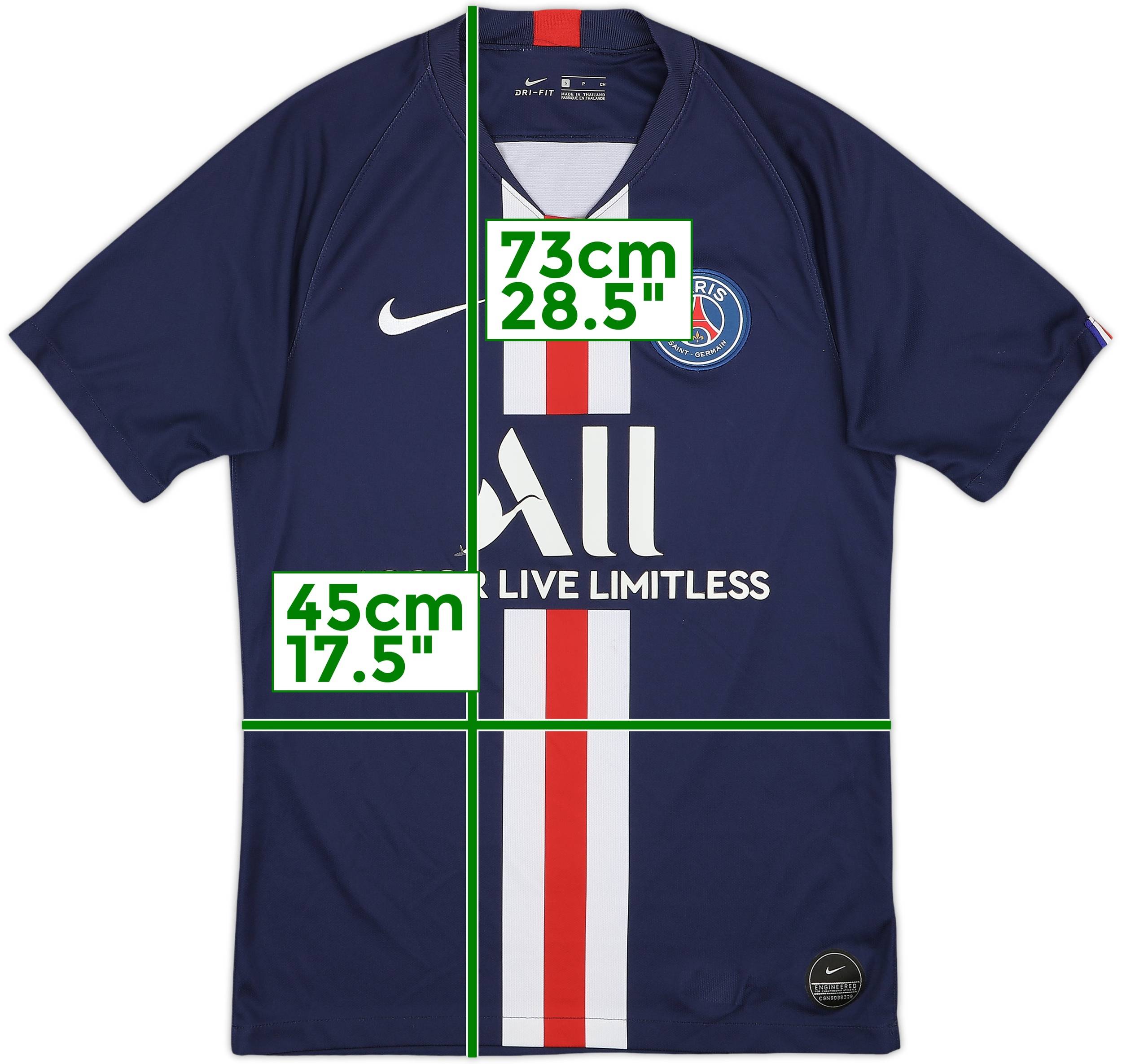 【ビンテージ】PSG 19-20 ホームユニフォーム Lサイズ 2019-20 Paris Saint-Germain Home Shirt - 5/10 - (S)