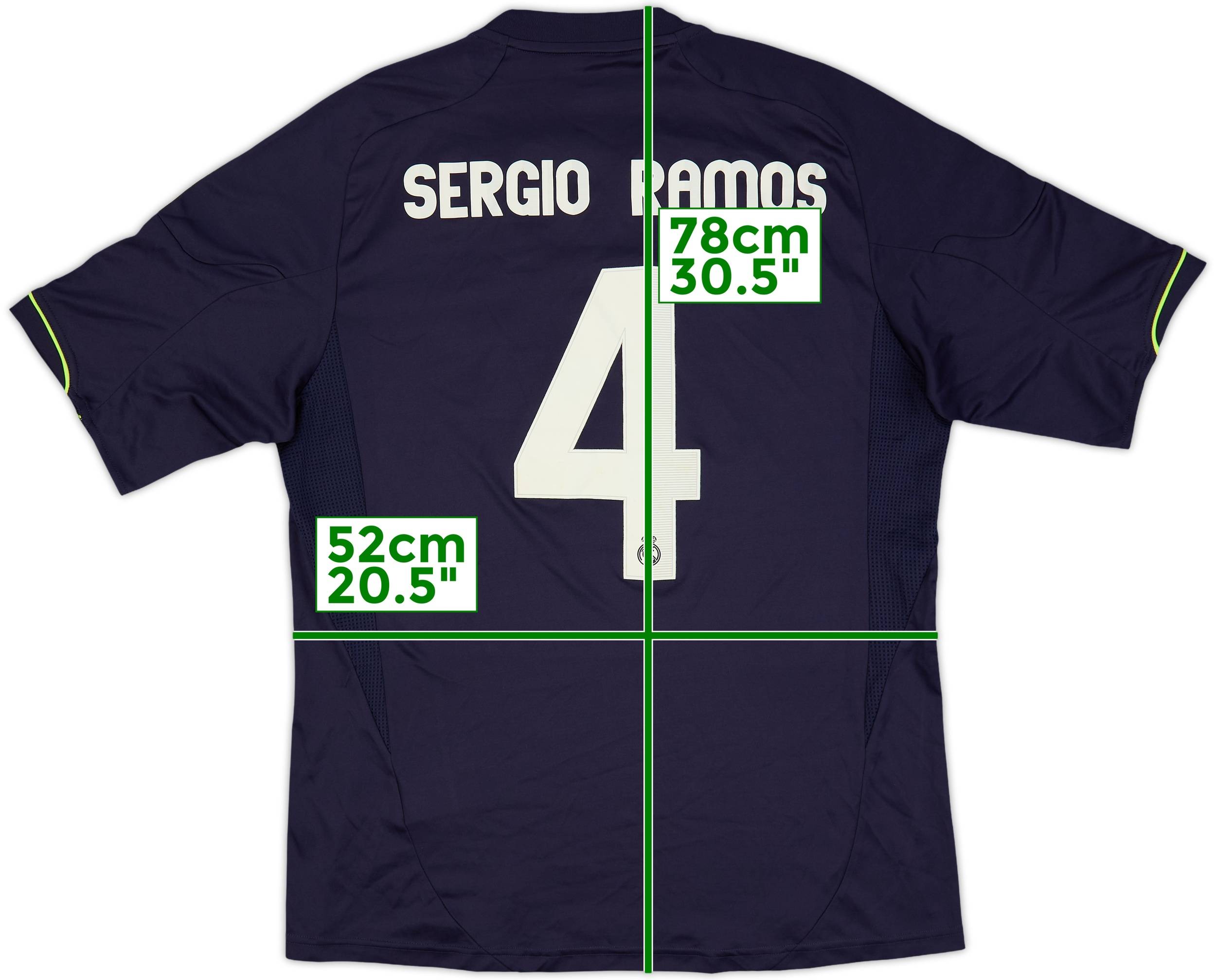 2012-13 Real Madrid Away Shirt Sergio Ramos #4 - 7/10 - (L)