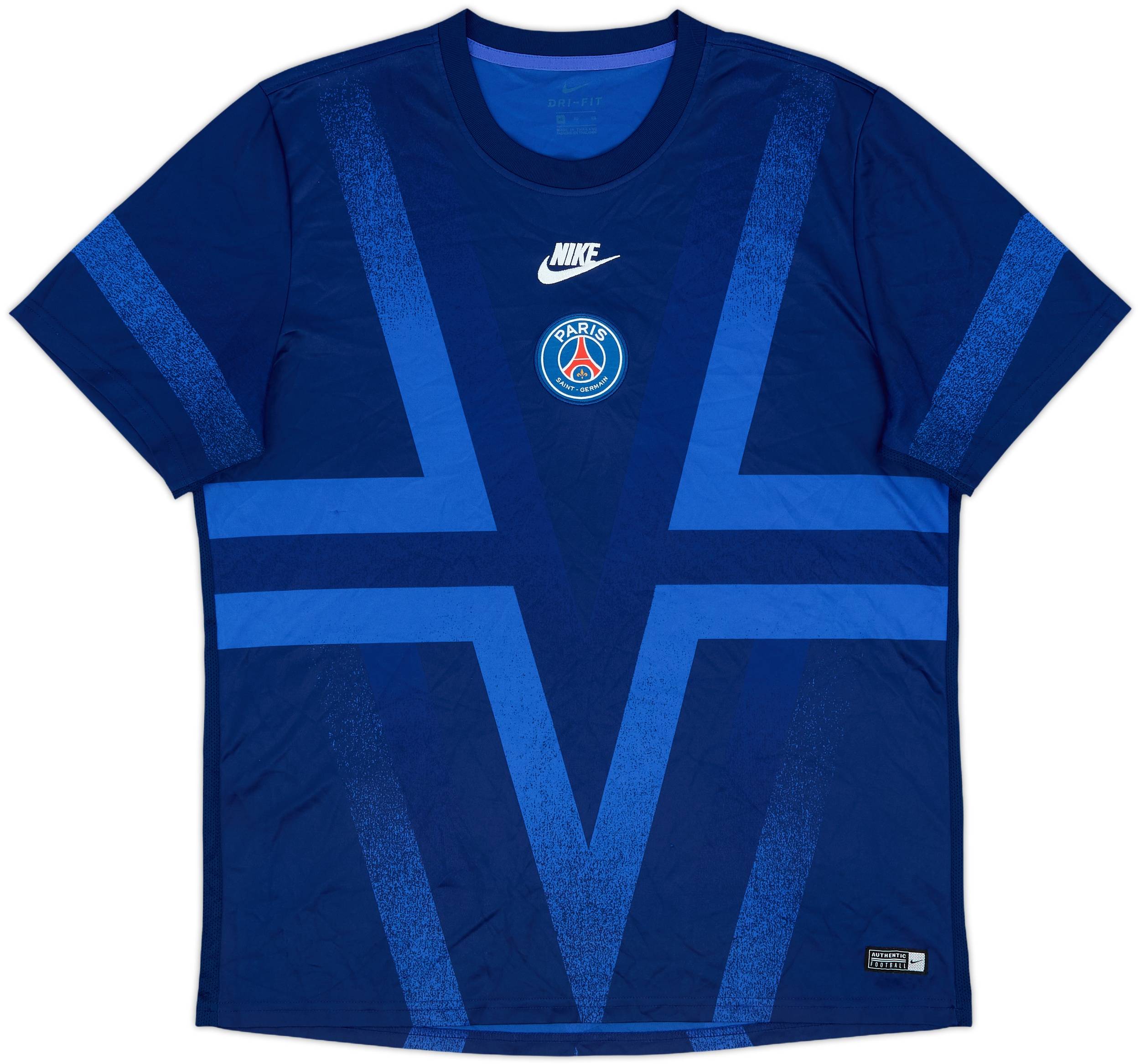 Nike Paris Saint-Germain シャツ ネイビー Nike Paris Saint-Germain Badge T-Shirt (Midnight Navy
