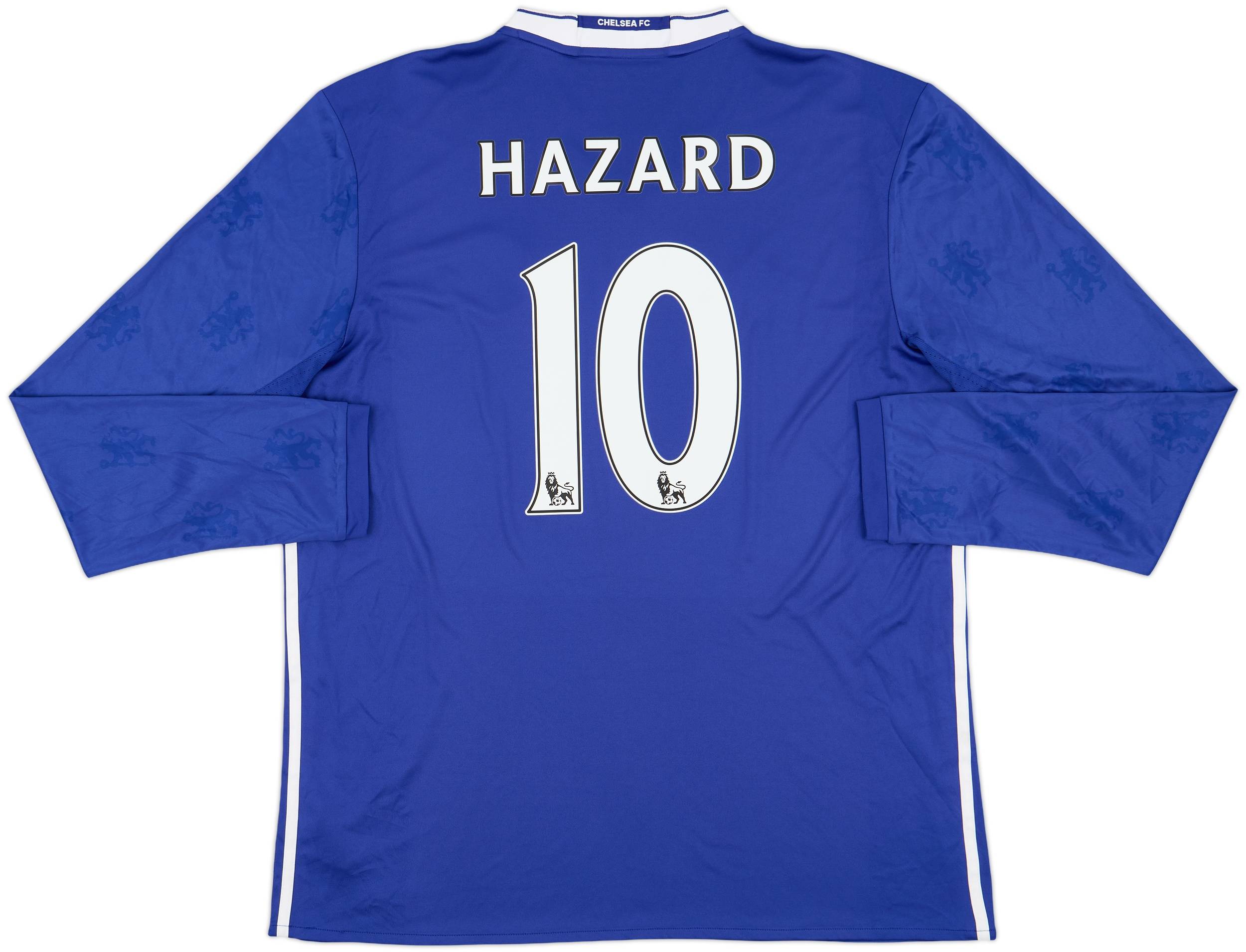 Chelsea HAZARD 10 シャツ 2016-17 Chelsea Home L/S Shirt Hazard #10 - 10/10 - (XL)