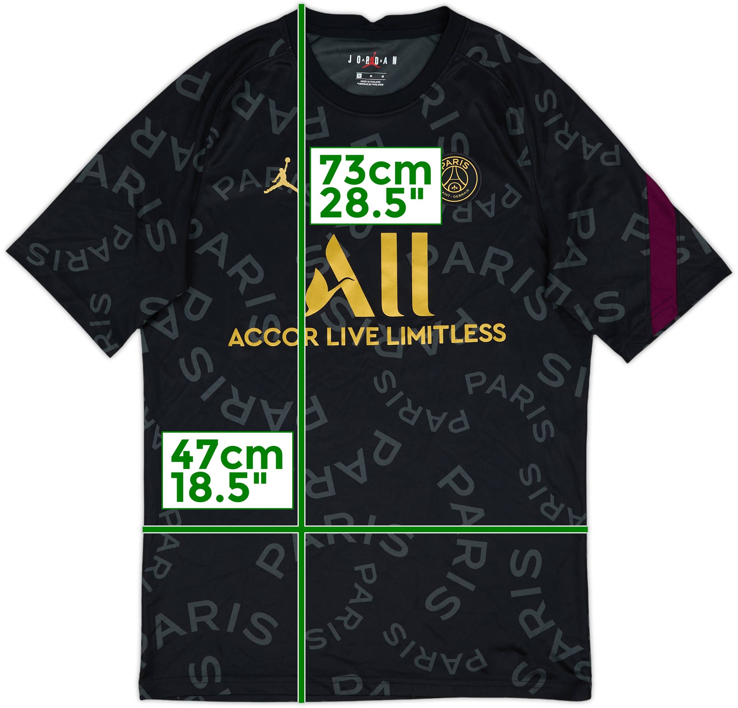 2020-21 Paris Saint-Germain Nike Jordan Training Shirt 8/10 (M)