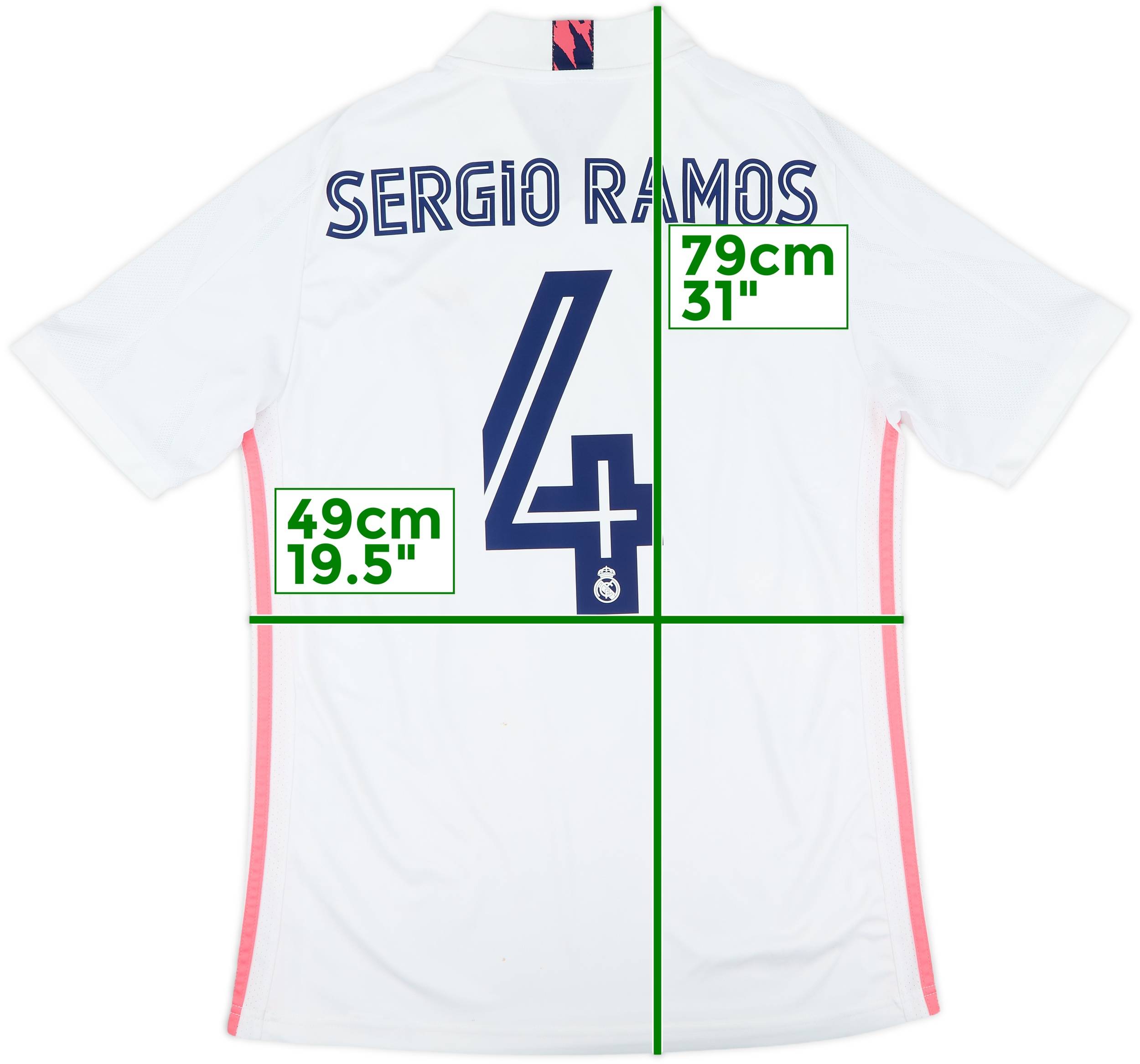 2020-21 Real Madrid Home Shirt Sergio Ramos #4 - 7/10 - (M)