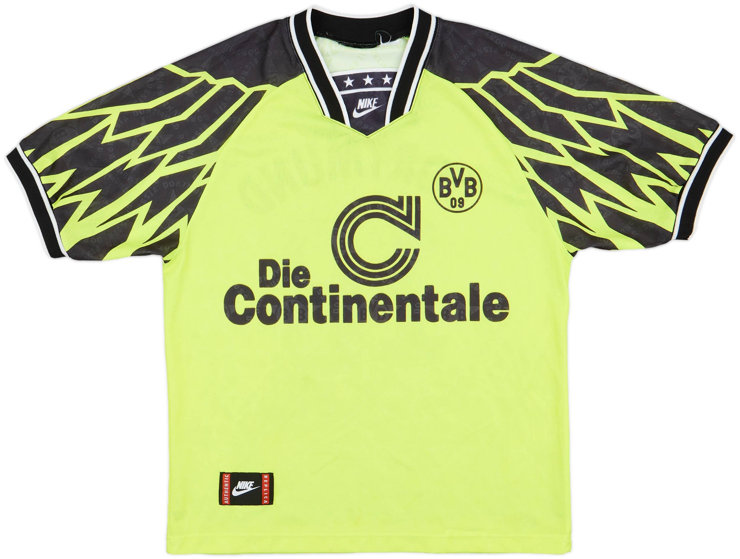1994-95 Borussia Dortmund Home Shirt Ricken #18 - 8/10 - (S)