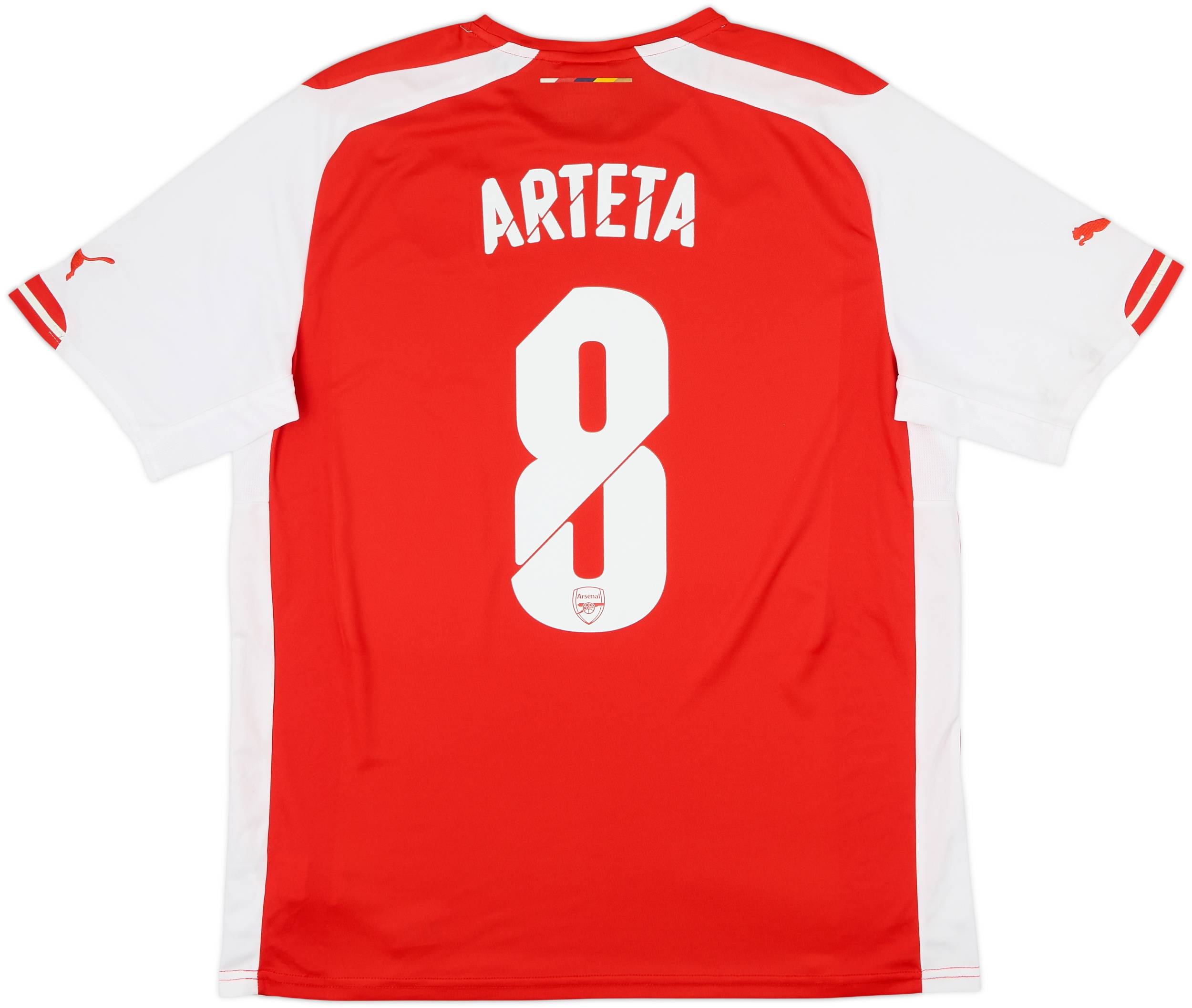 2014-15 Arsenal Home Shirt Arteta #8 - 6/10 - (XL)