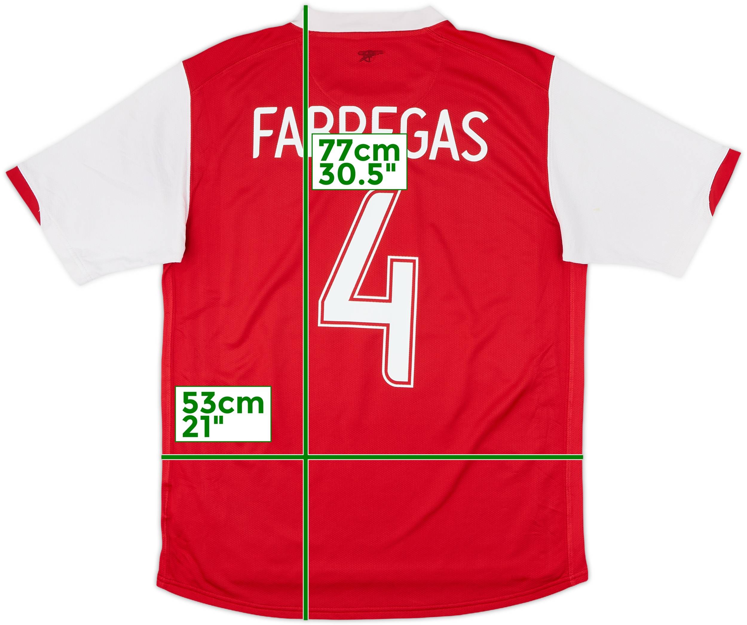 2006-08 Arsenal Home Shirt Fabregas #4 - 6/10 - (M)