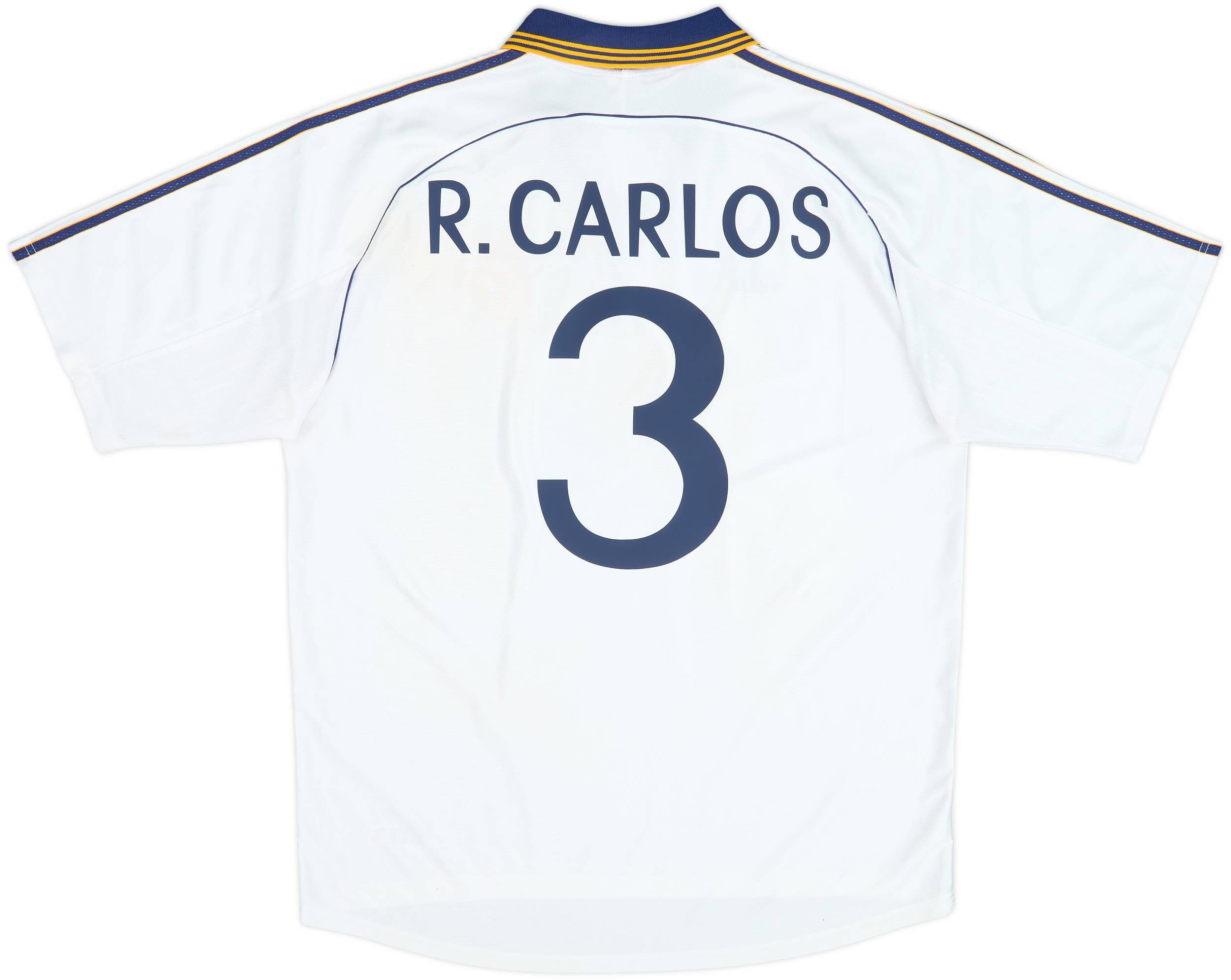 1998-00 Real Madrid Home Shirt R.Carlos #3 - 7/10 - (XL)