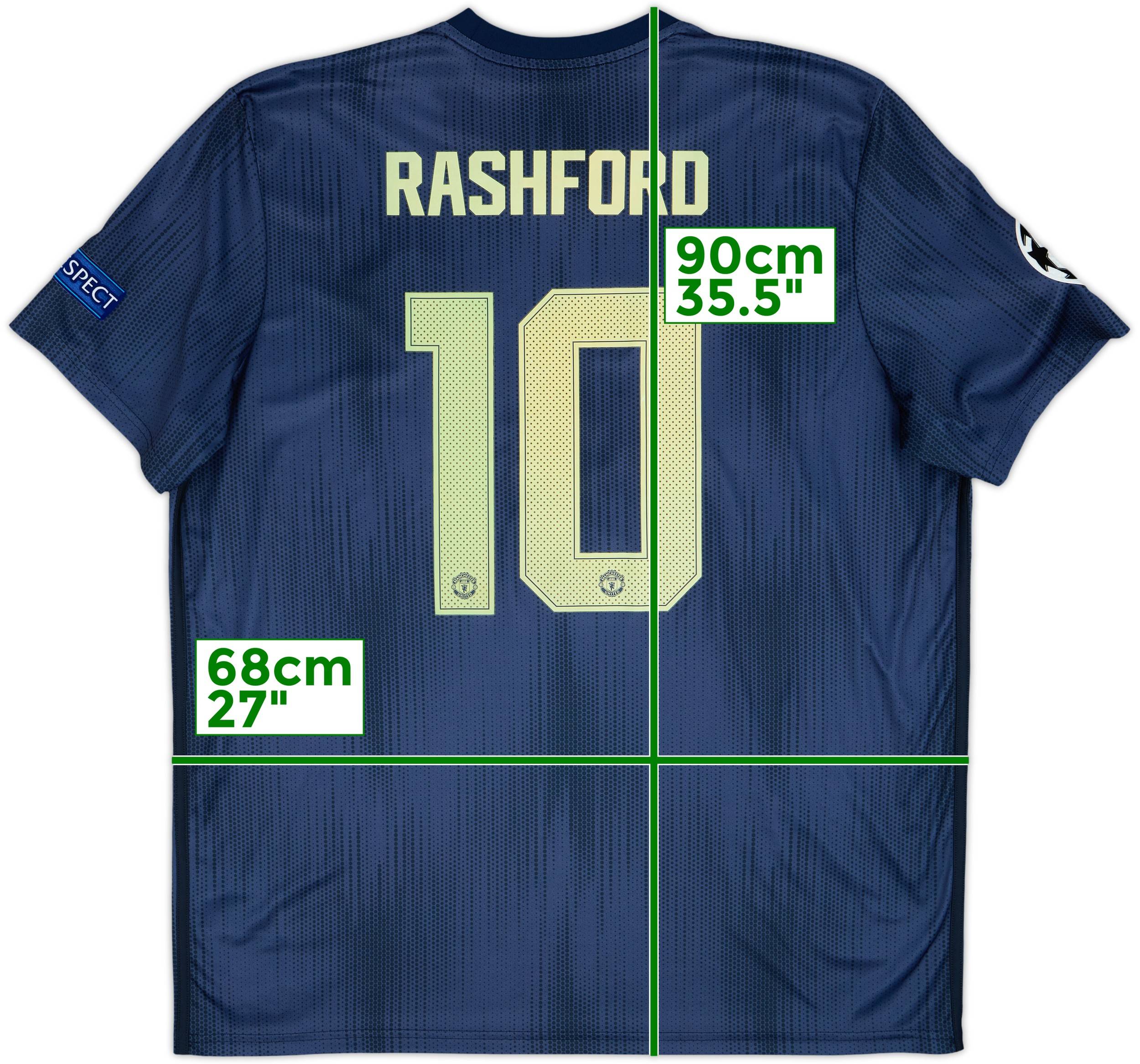 2018-19 Manchester United Third Shirt Rashford #10 - 9/10 - (XXL)