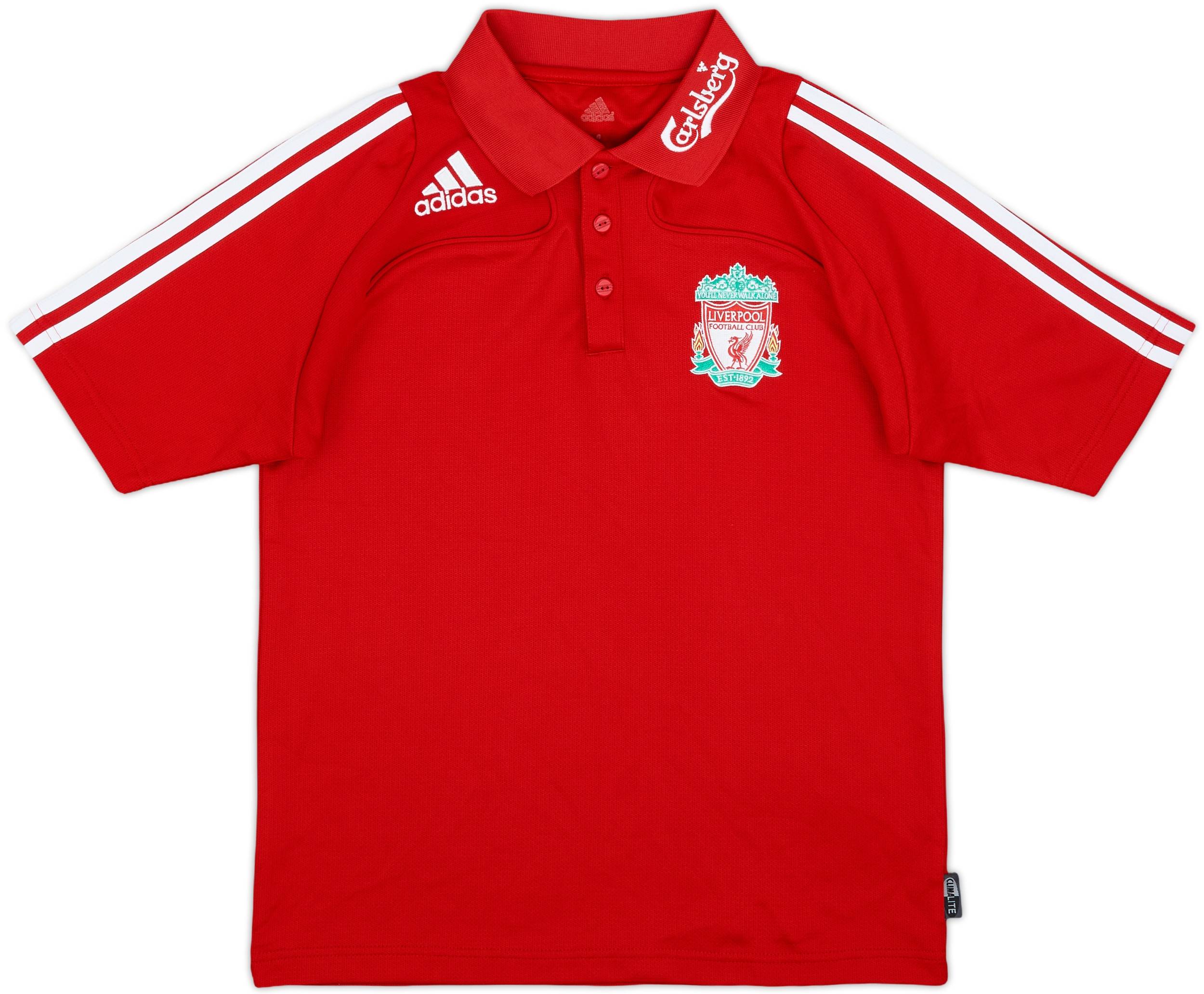 2008-09 Liverpool adidas Polo Shirt - 8/10 - (S)