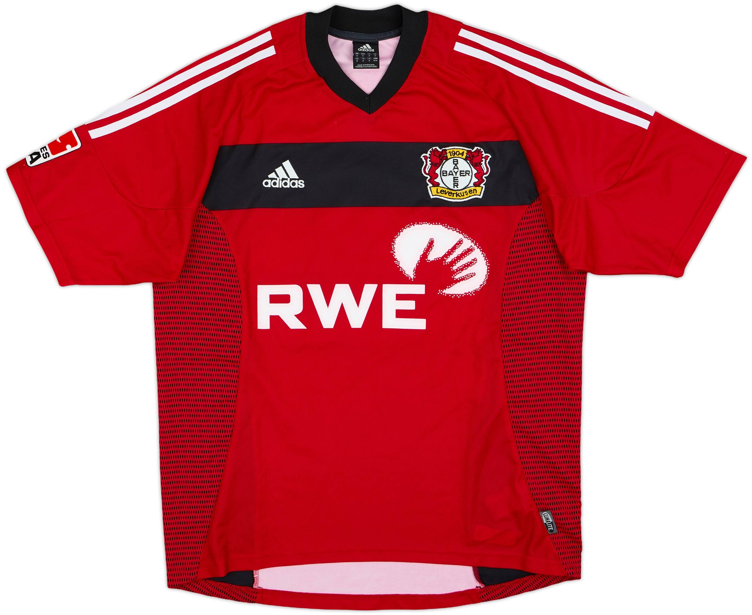 Bayer Leverkusen Schneider 25番ユニフォーム 2002-04 Bayer Leverkusen Signed Home Shirt Schneider #25 - 7