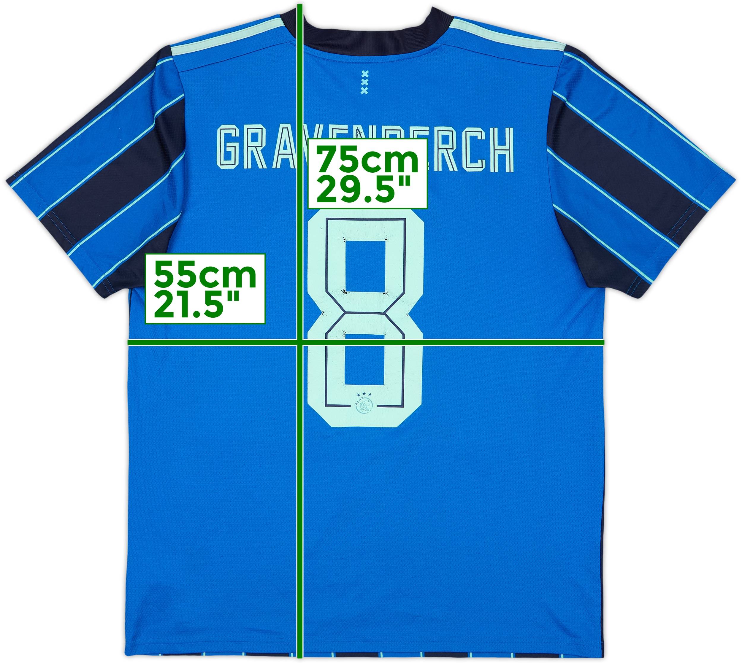 2021-22 Ajax Away Shirt Gravenberch #8 - 6/10 - (L)