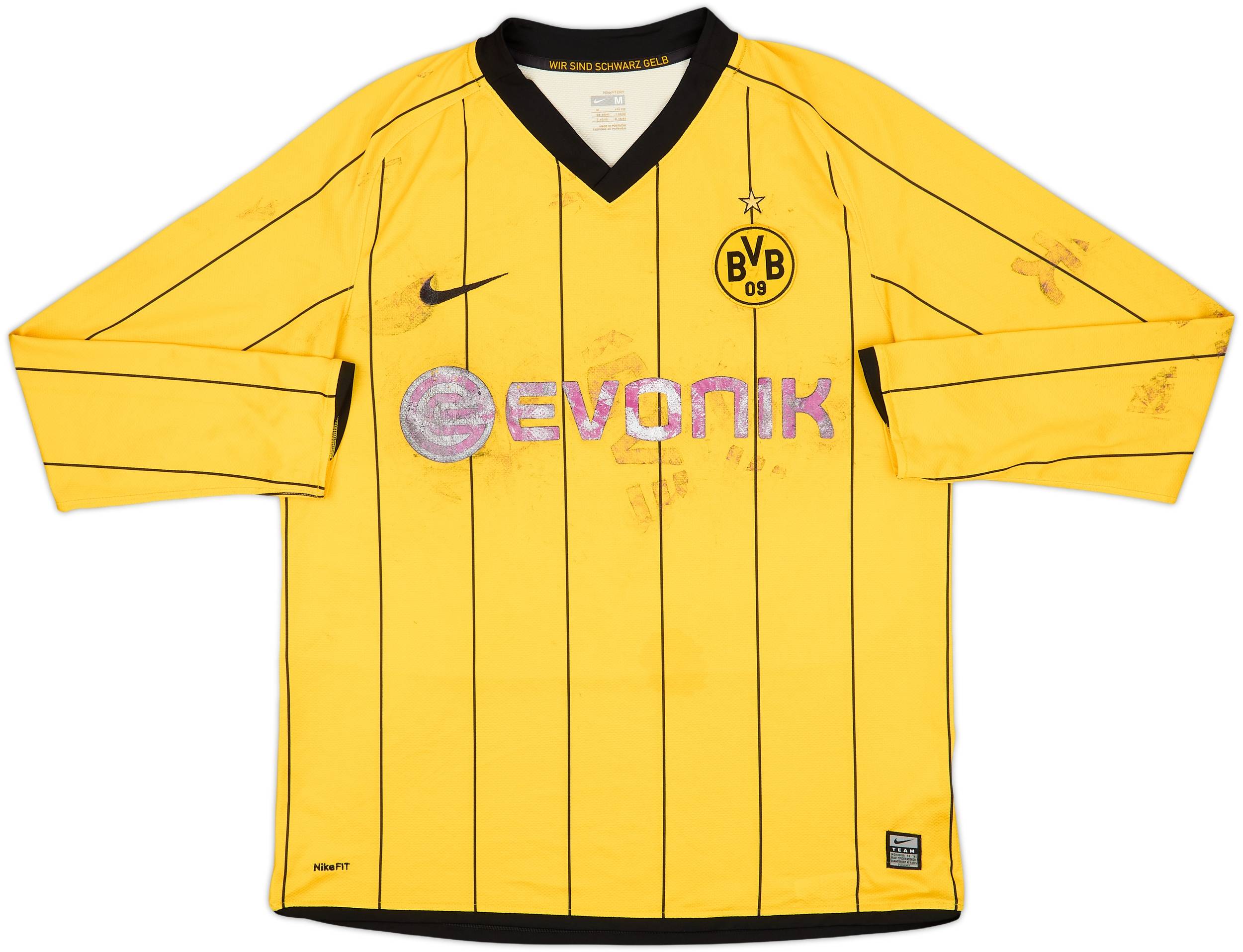 2008-09 Borussia Dortmund Home L/S Shirt - 4/10 - (M)