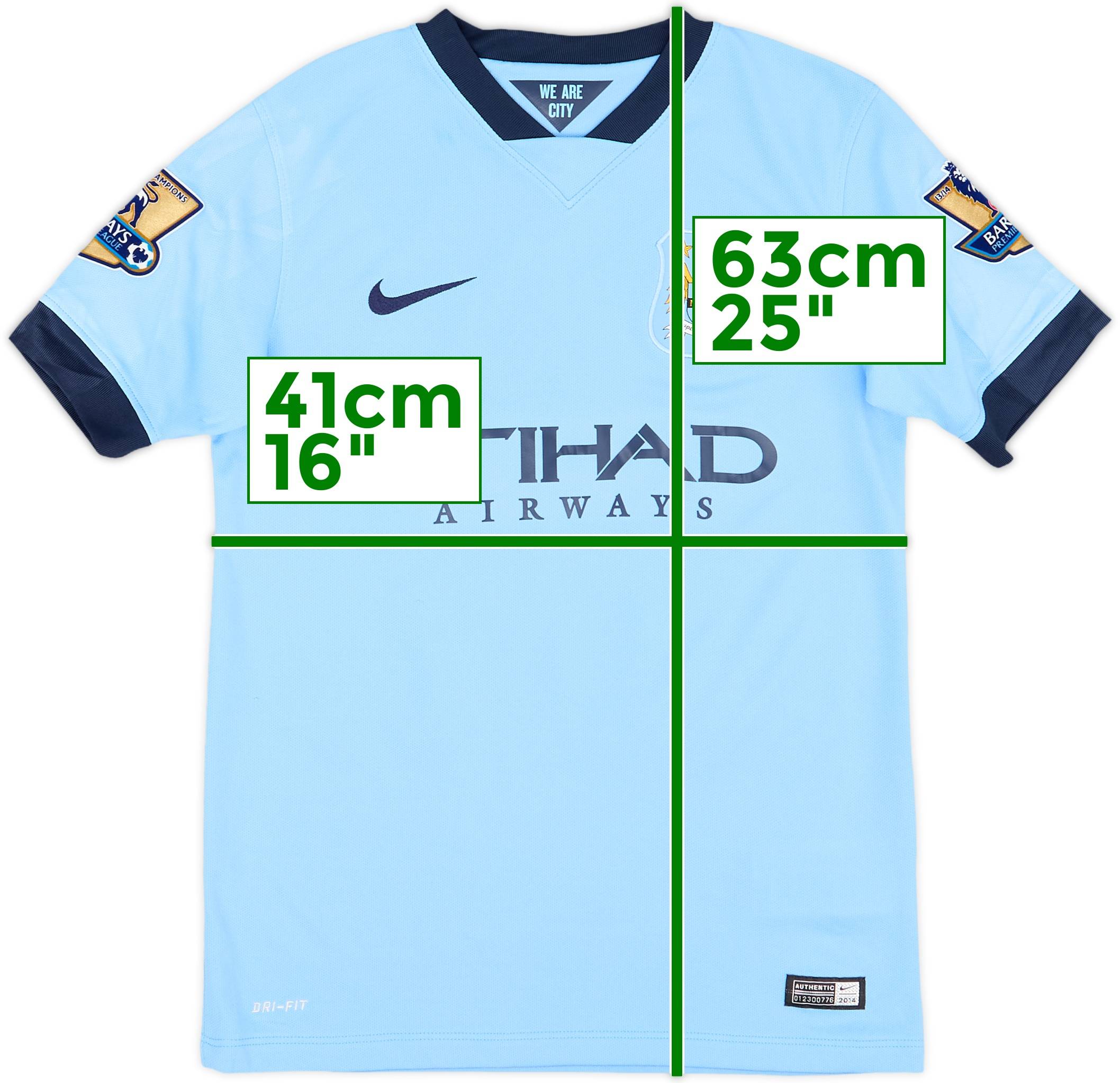 マンチェスター・シティ サバレタ　ZABALETA シャツ XL 2014-15 Manchester City Home Shirt Zabaleta #5 - 6/10 - (M.Boys)