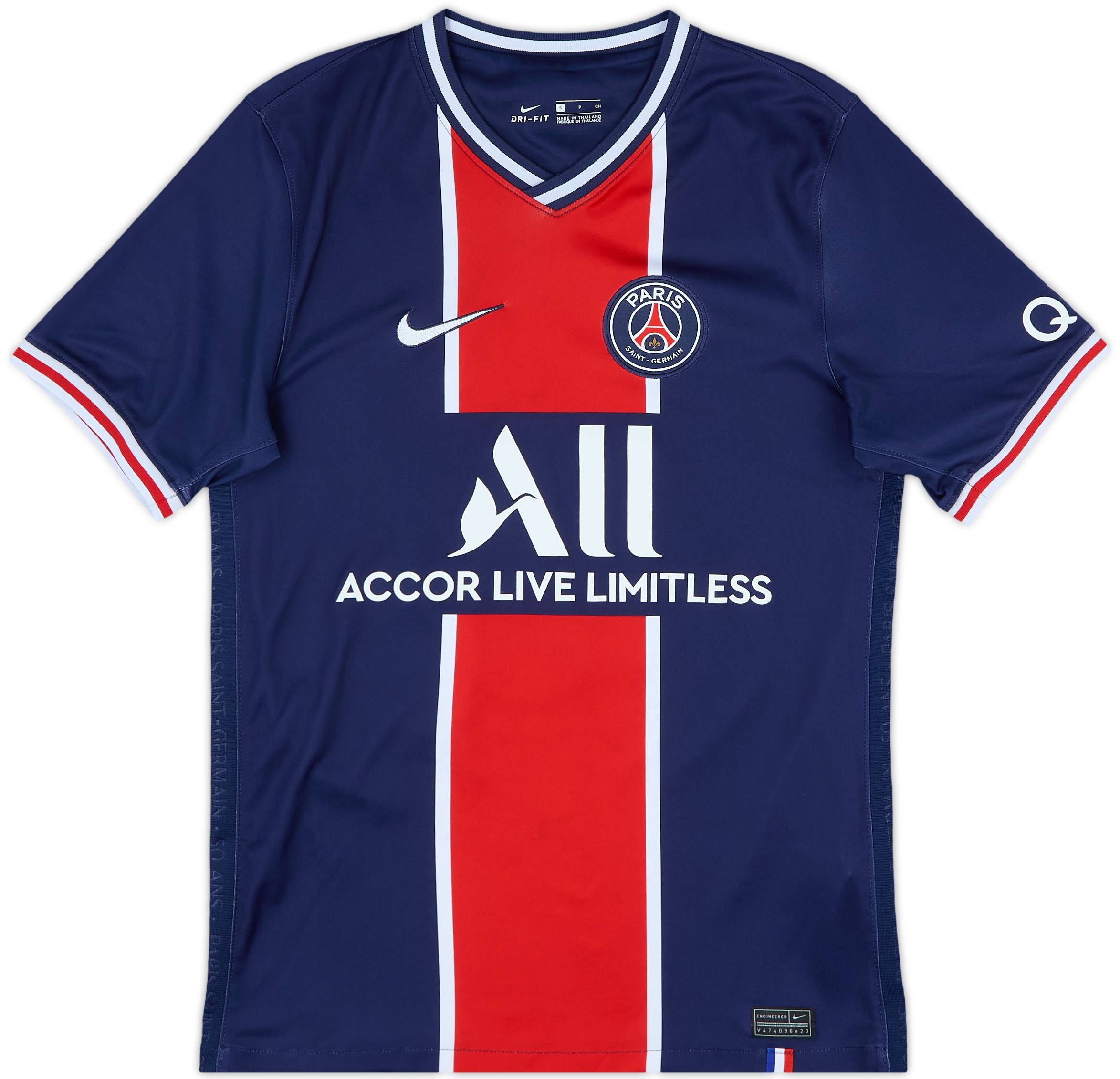 2020-21 Paris Saint-Germain Home Shirt Mbappe #7 - 9/10 - (S)