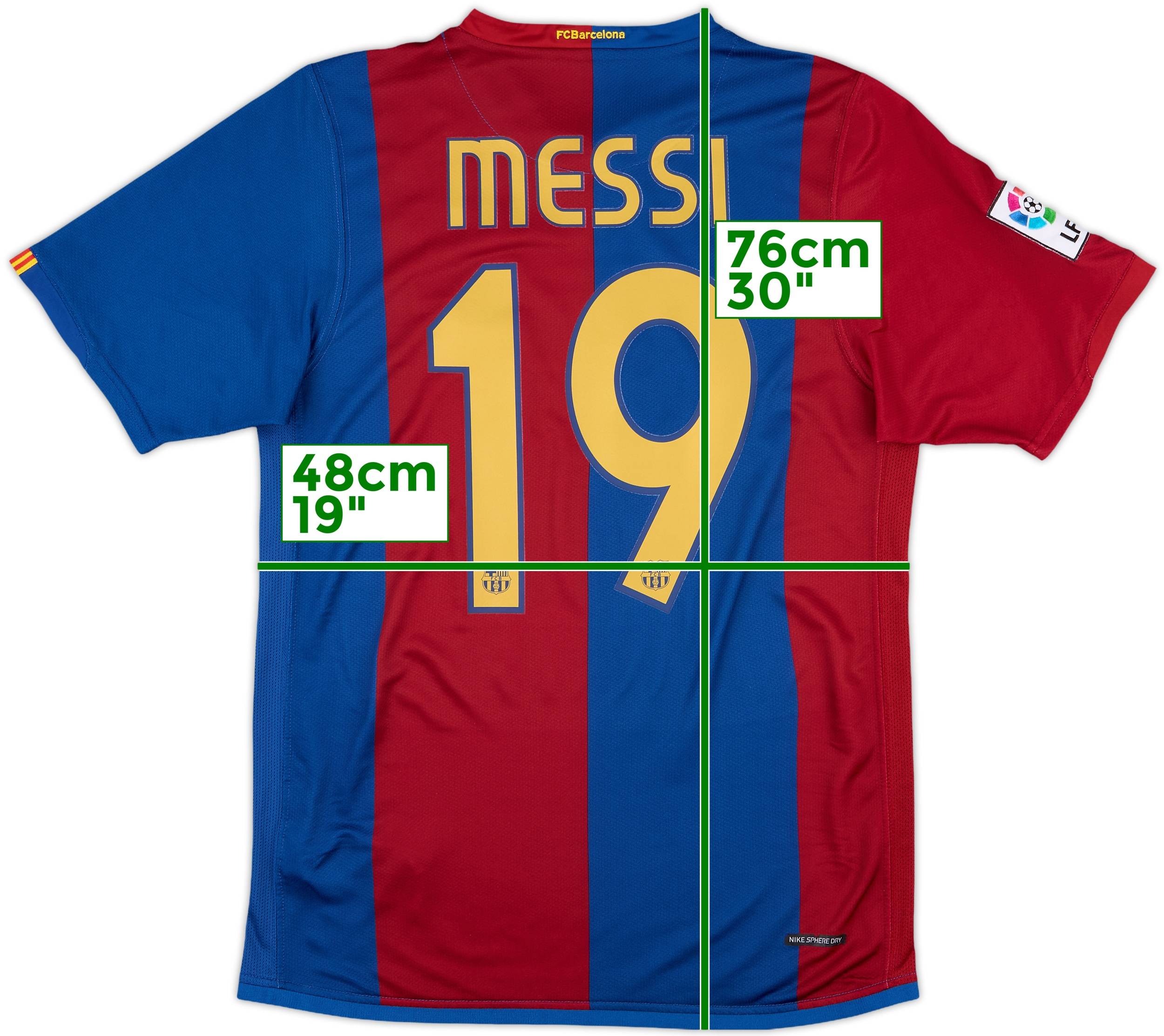 バルセロナ MESSI 19番 ホームシャツ　07-08 2007 2008 MESSI No 19 BARCELONA UCL MATCH WORN SHIRT PLAYER