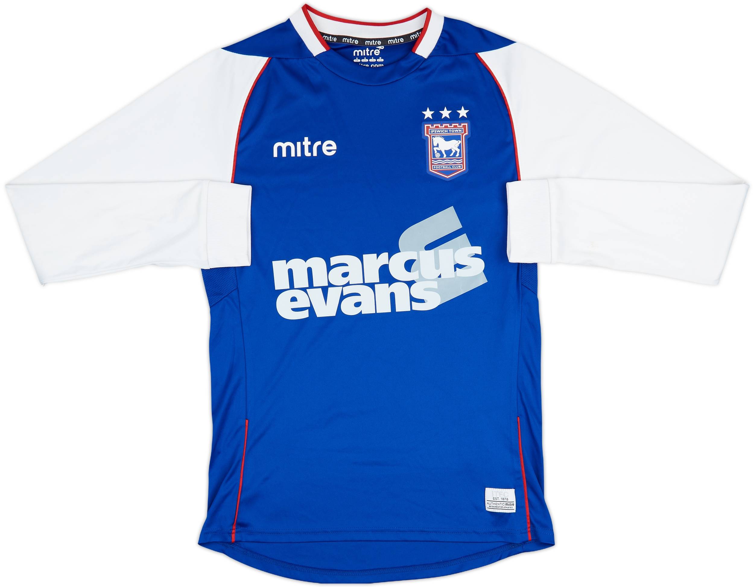 2013-14 Ipswich Town Home L/S Shirt - 7/10 - (S)