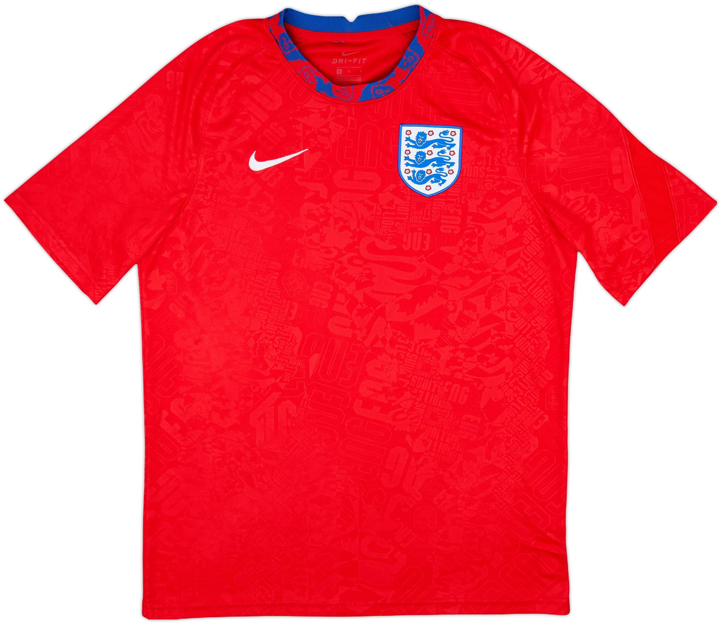 2020-22 England Nike Pre-Match Training Shirt - 9/10 - (L)