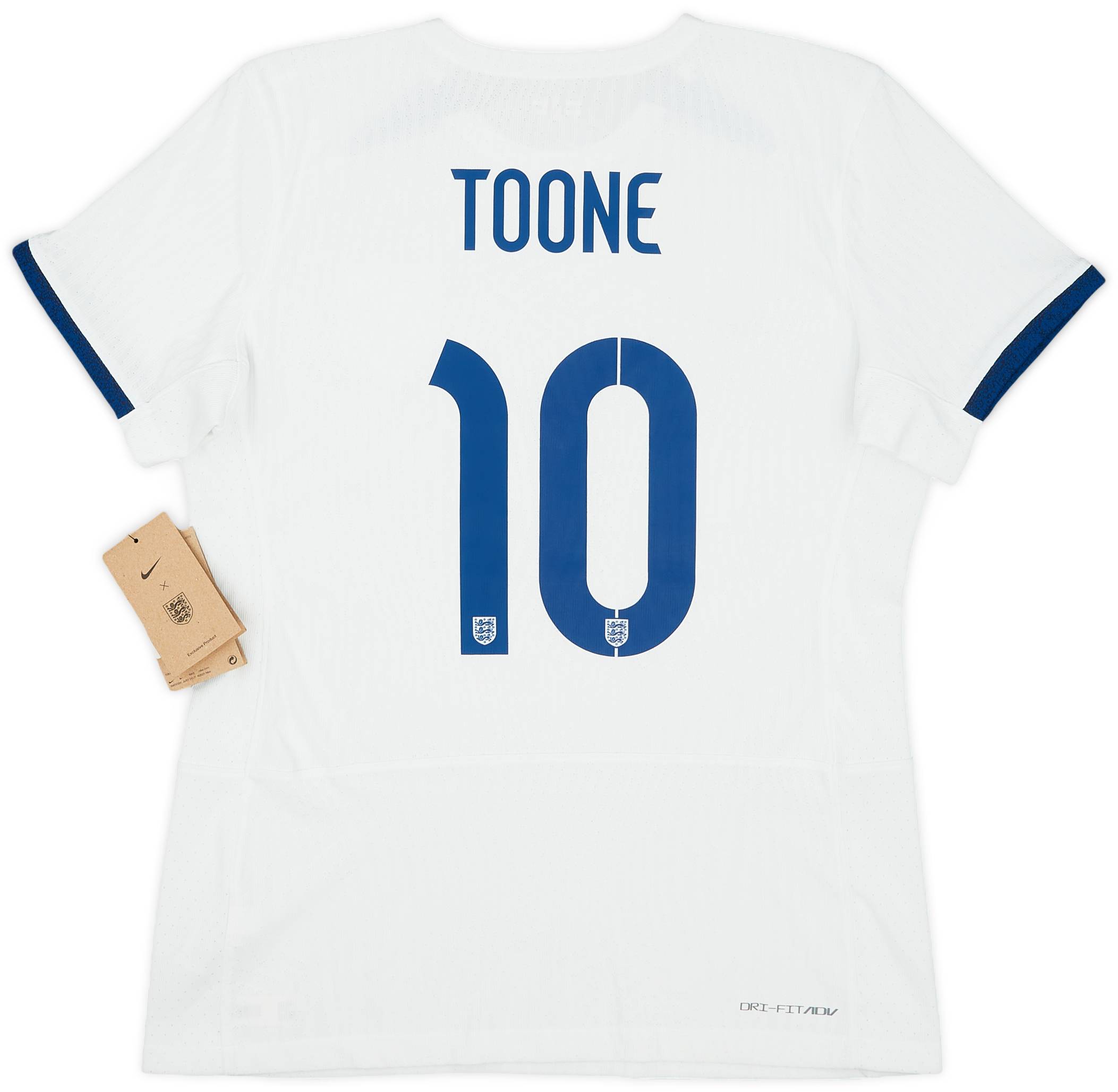 2023-24 England Authentic Women's Home Shirt Toone #10 (Women's L)