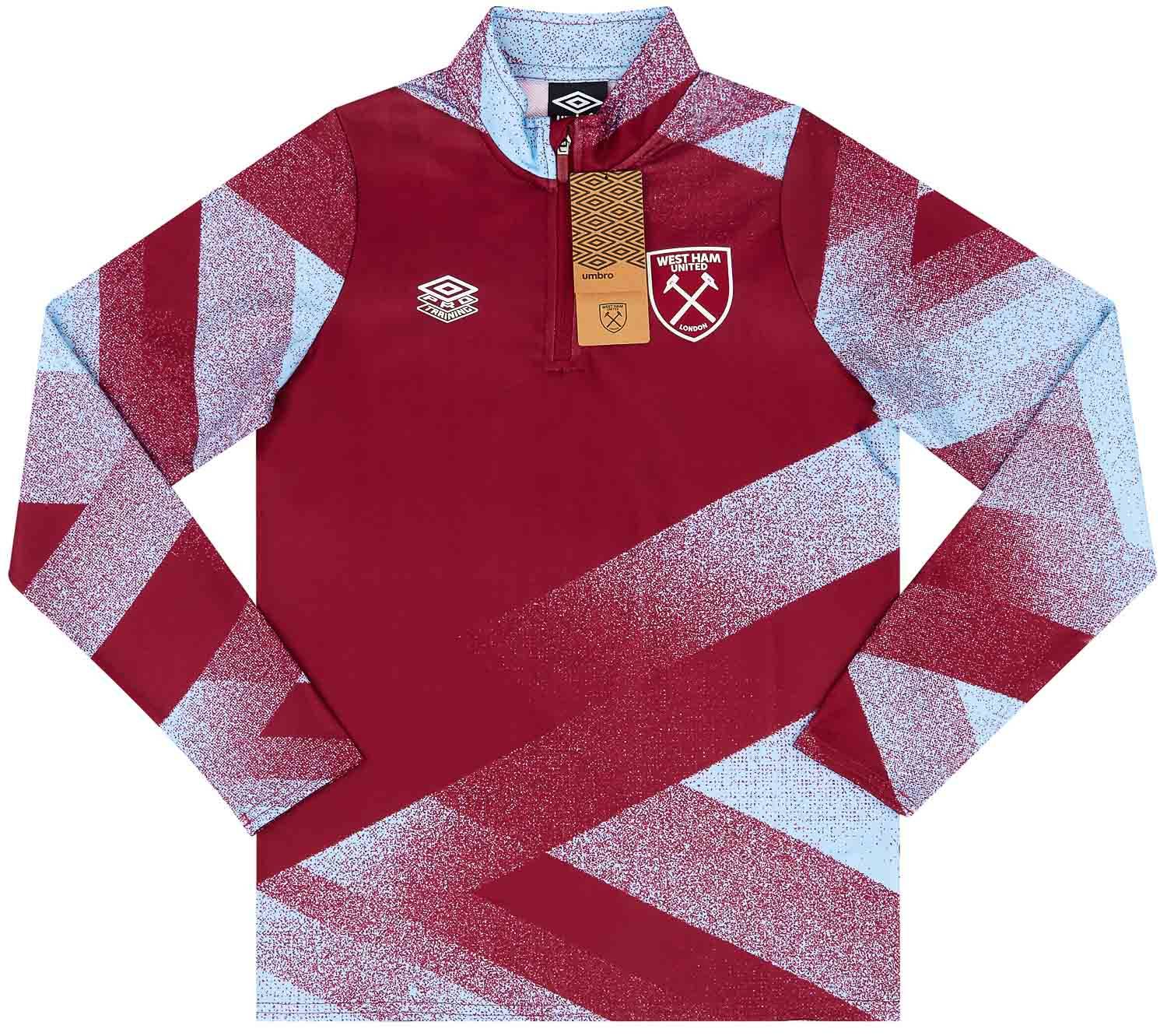 2021-22 West Ham Umbro 1/4 Zip Warm-Up Top (KIDS)