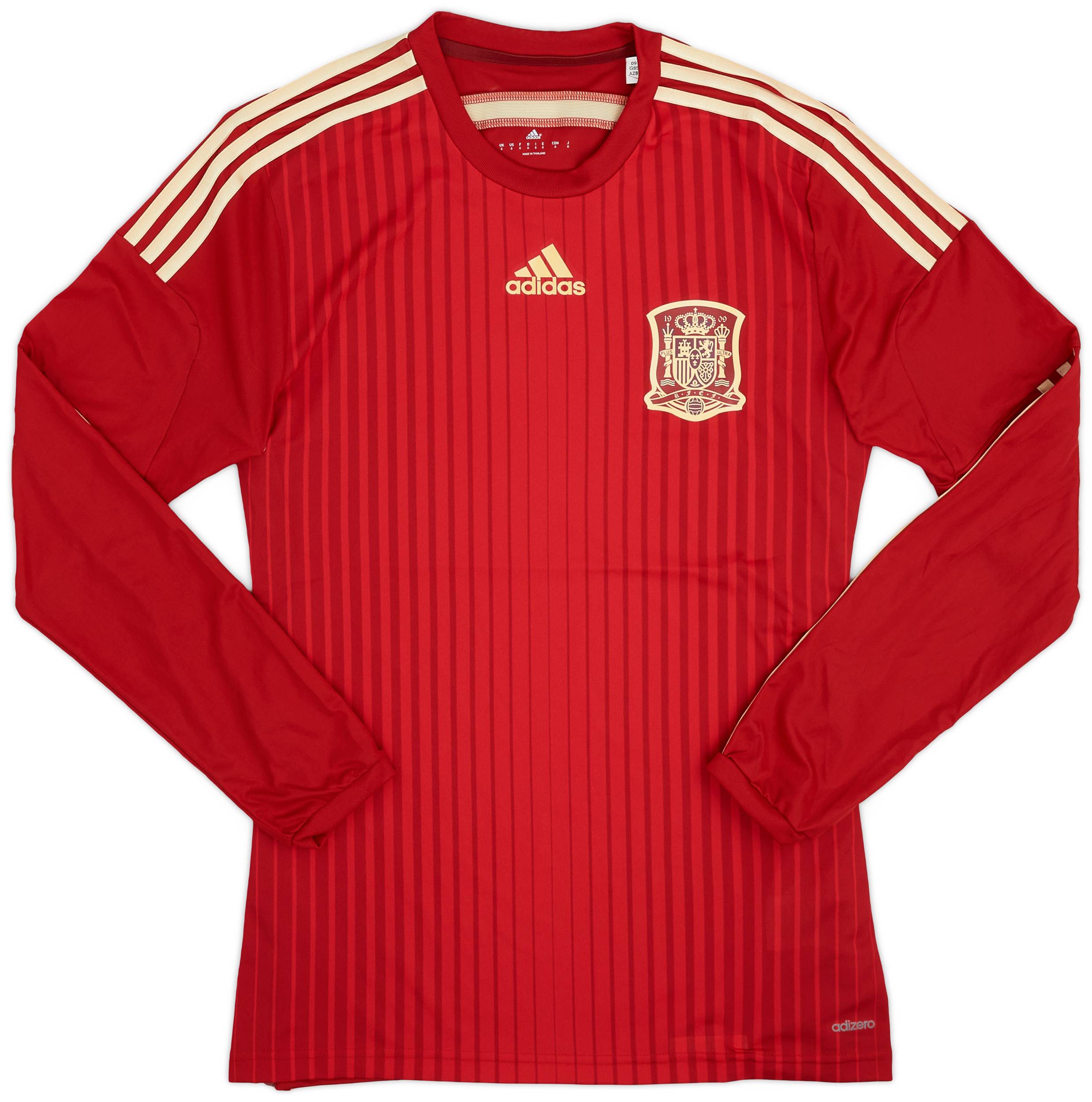 2013-15 Spain Player Issue Home L/S Shirt - 9/10 - (M)