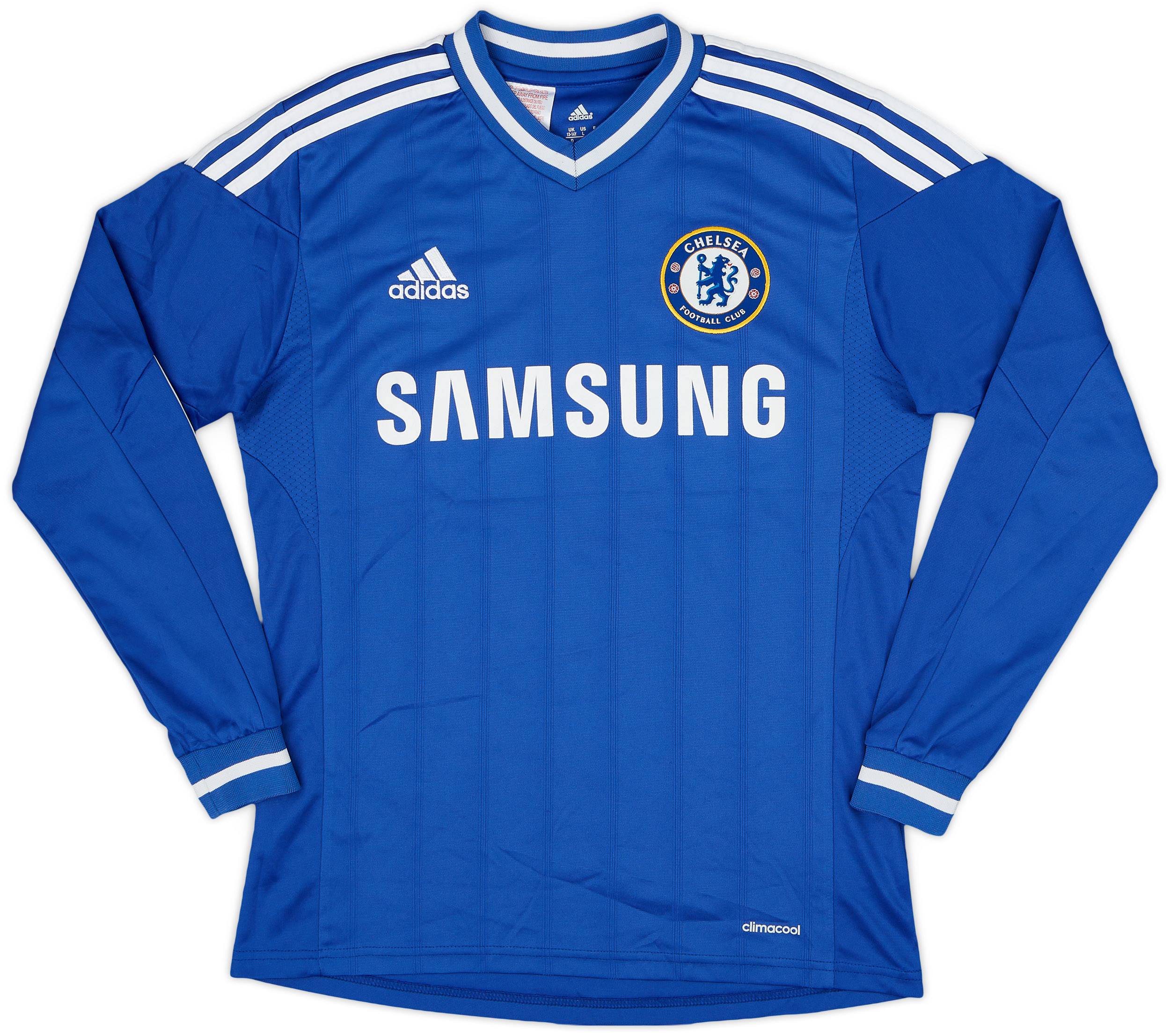 2013-14 Chelsea Home L/S Shirt - 8/10 - (L.Boys)