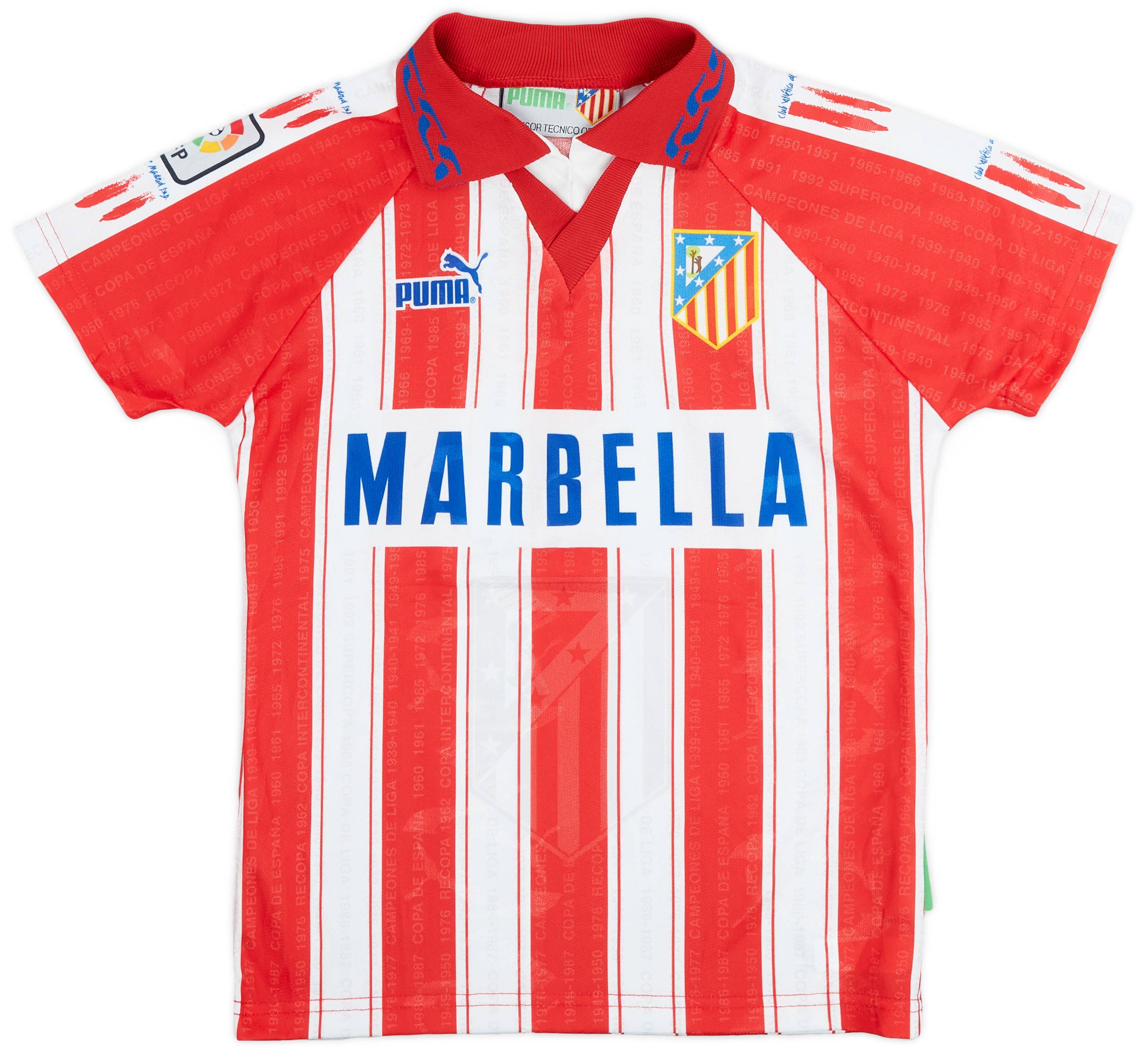 1995-96 Atletico Madrid Home Shirt - 9/10 - (S.Boys)