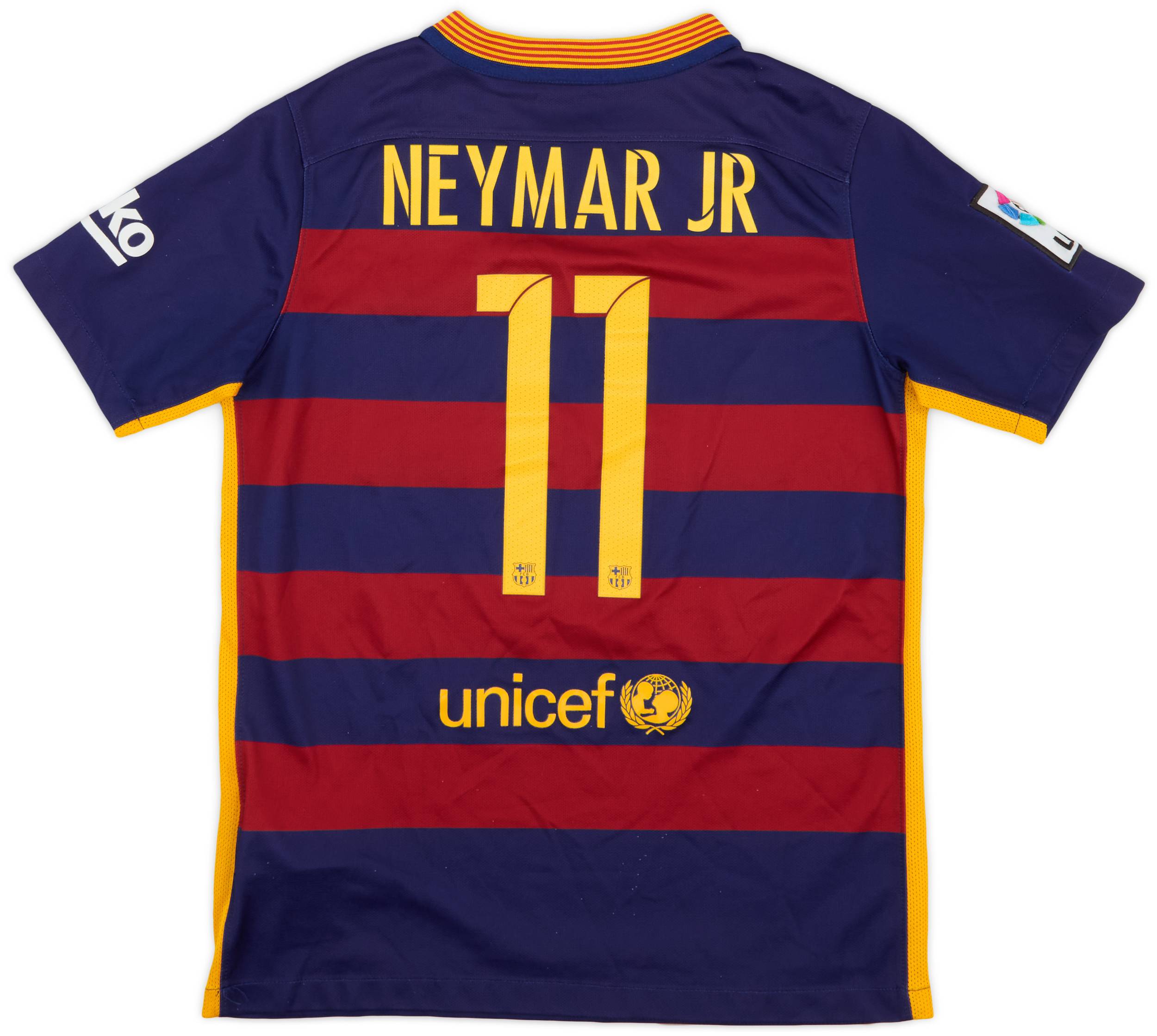 2015-16 Barcelona Home Shirt Neymar Jr #11 - 8/10 - (L.Boys)