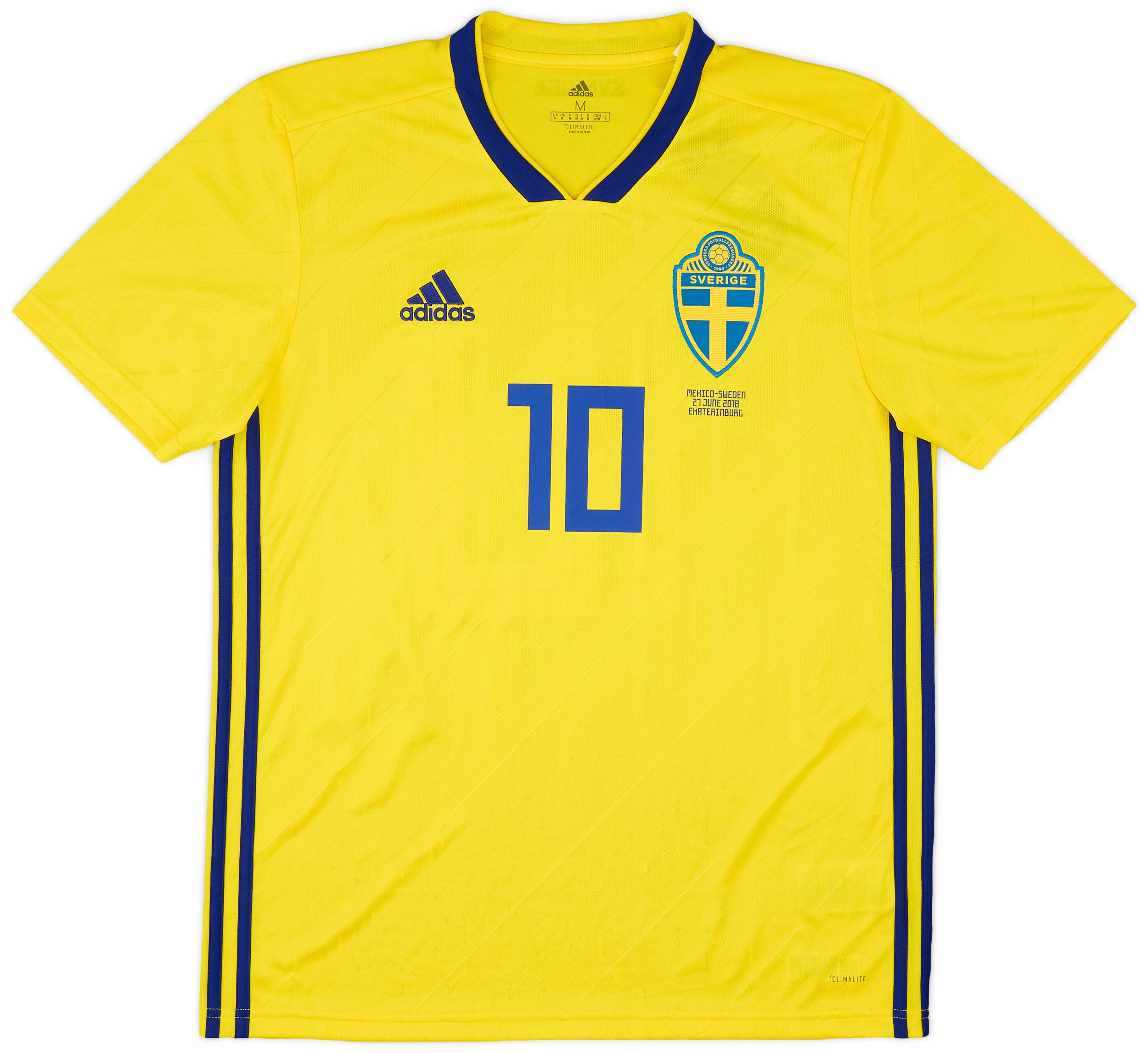 2018 Sweden Player Issue Home Shirt #10 (v Mexico)
