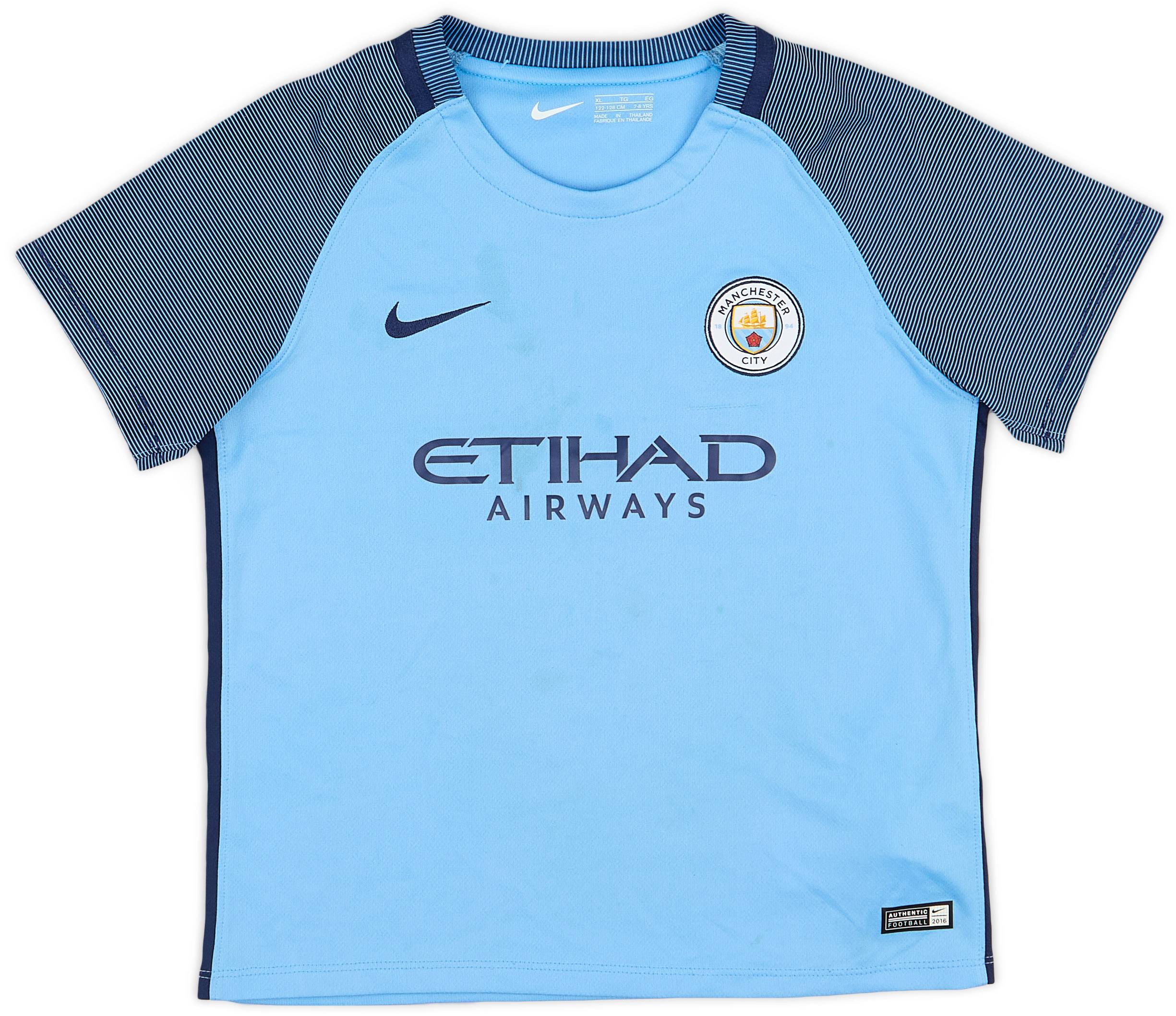 2016-17 Manchester City Home Shirt - 7/10 - (S.Boys)