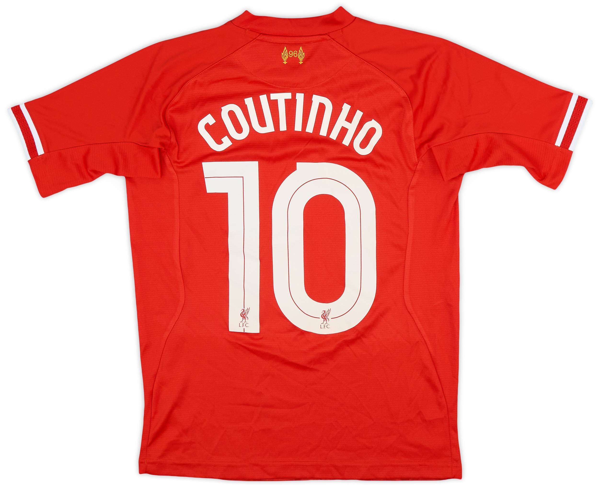 2013-14 Liverpool Home Shirt Coutinho #10 - 10/10 - (XL.Boys)