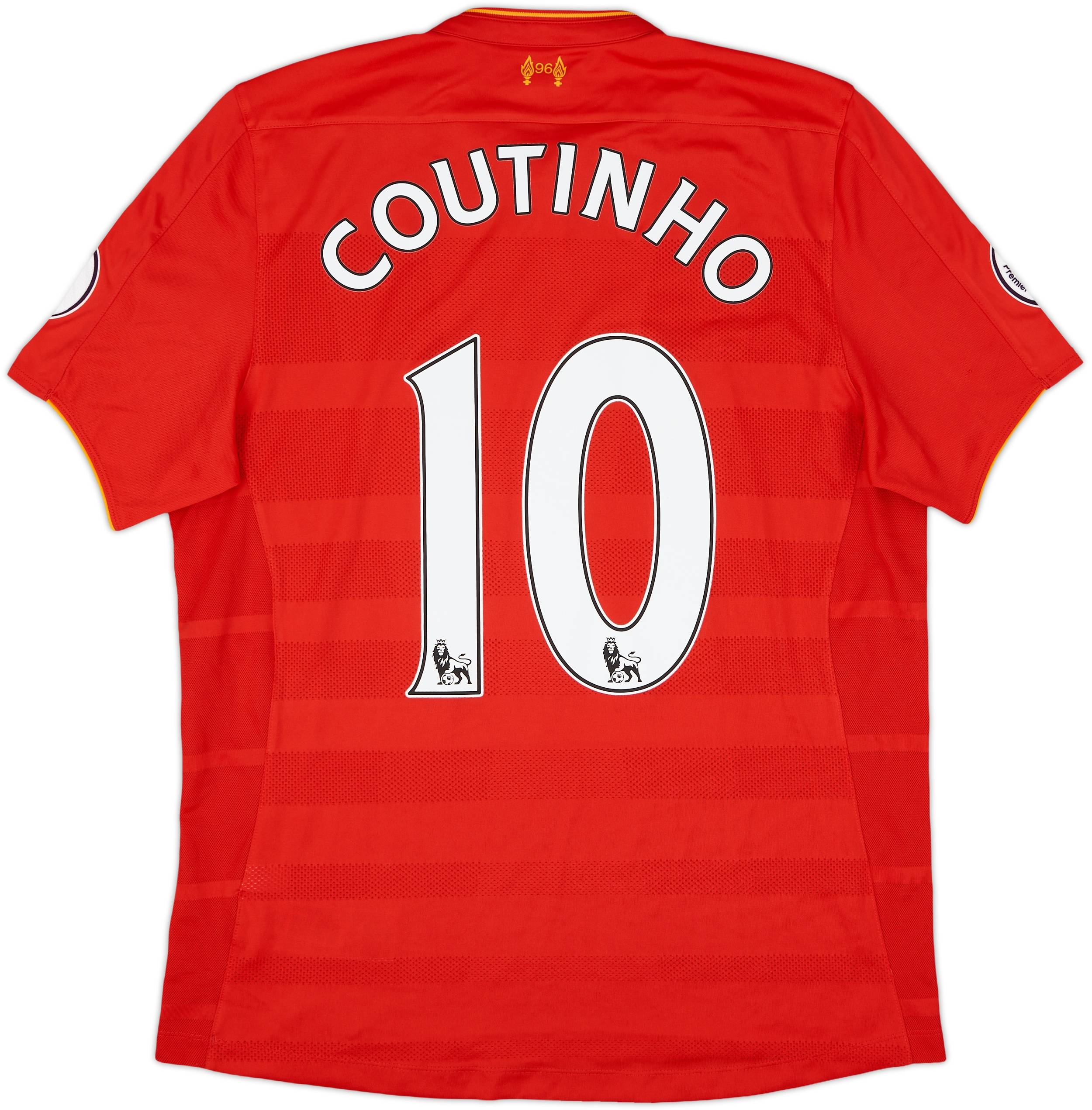 【本日特価】 #10 Coutinho Shirt Home Signed Liverpool 2016-17 - (L) - 9/10 ウェア