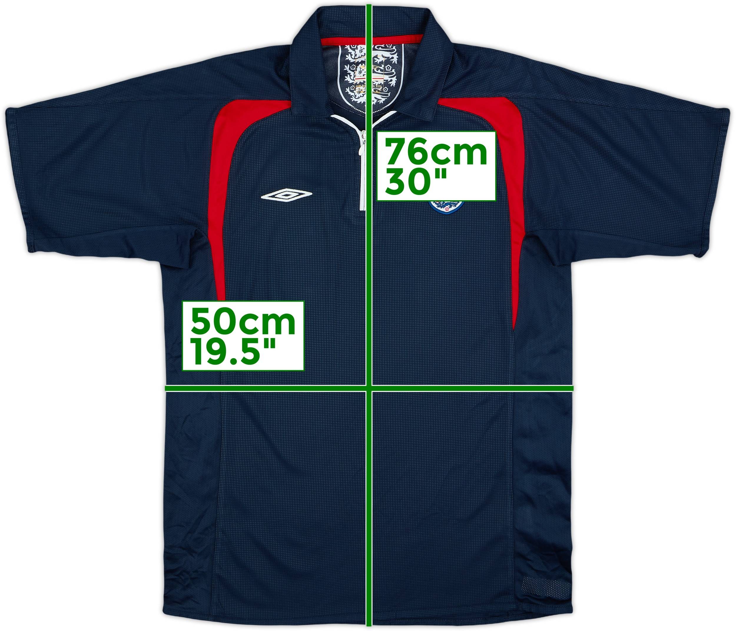 2004-06 England Umbro 1/4 Zip Polo Shirt - 10/10 - (M)
