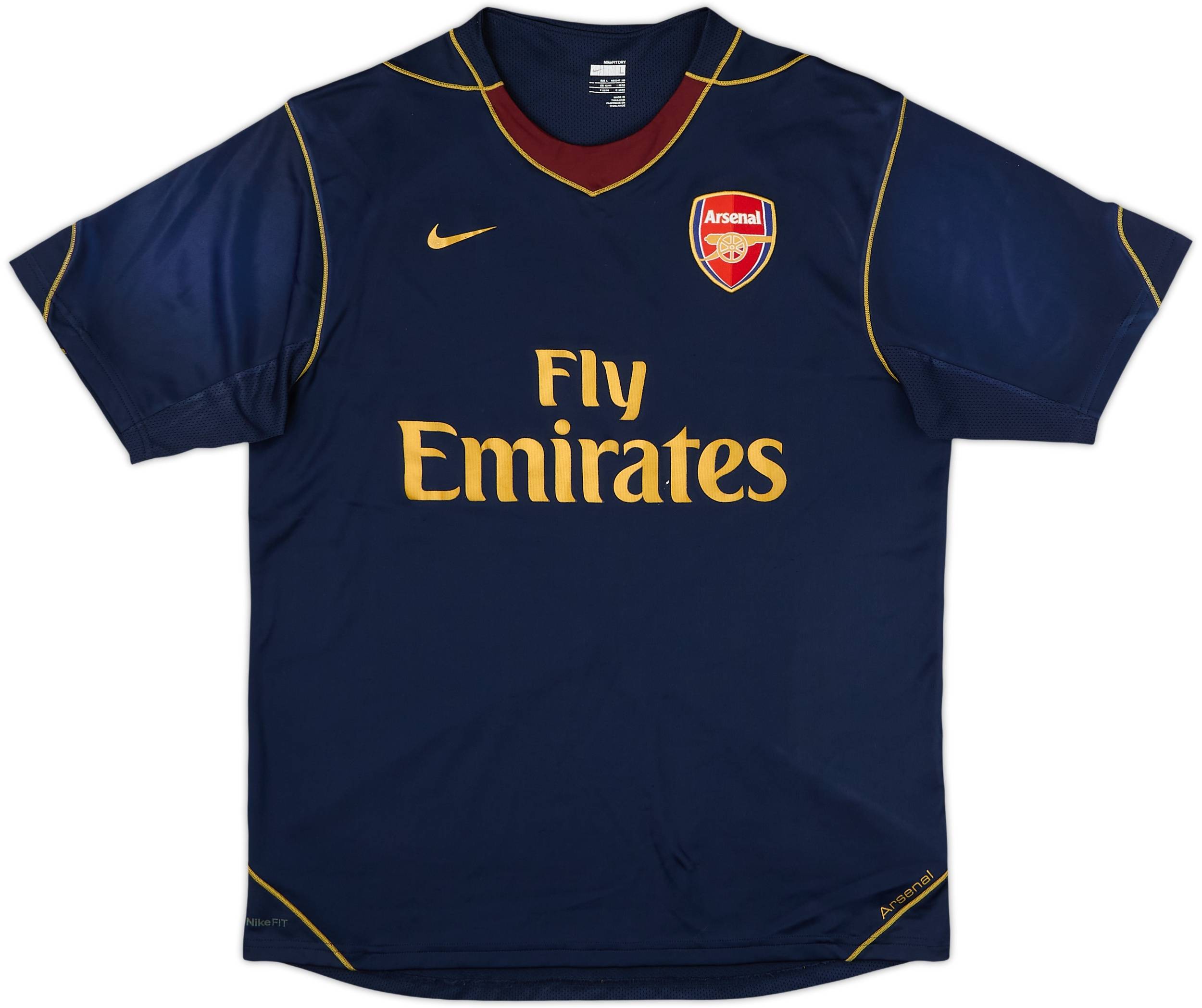 アーセナル NIKE 07-08 トレーニングシャツ 紺 ビンテージ　プレミア 2007-08 Arsenal Nike Training Shirt - 7/10 - (L)