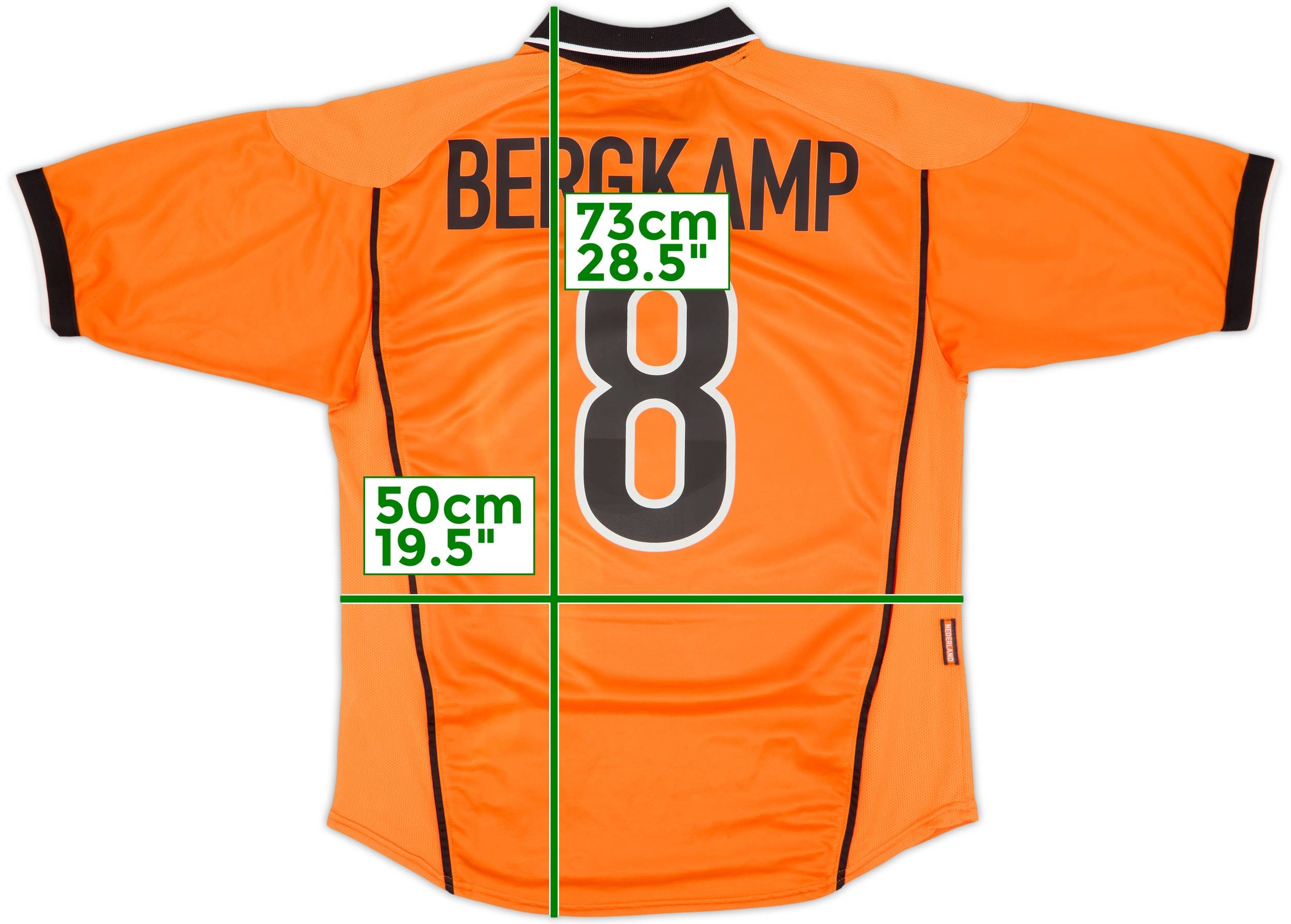 1998-00 Netherlands Home Shirt Bergkamp #8 - 9/10 - (M)