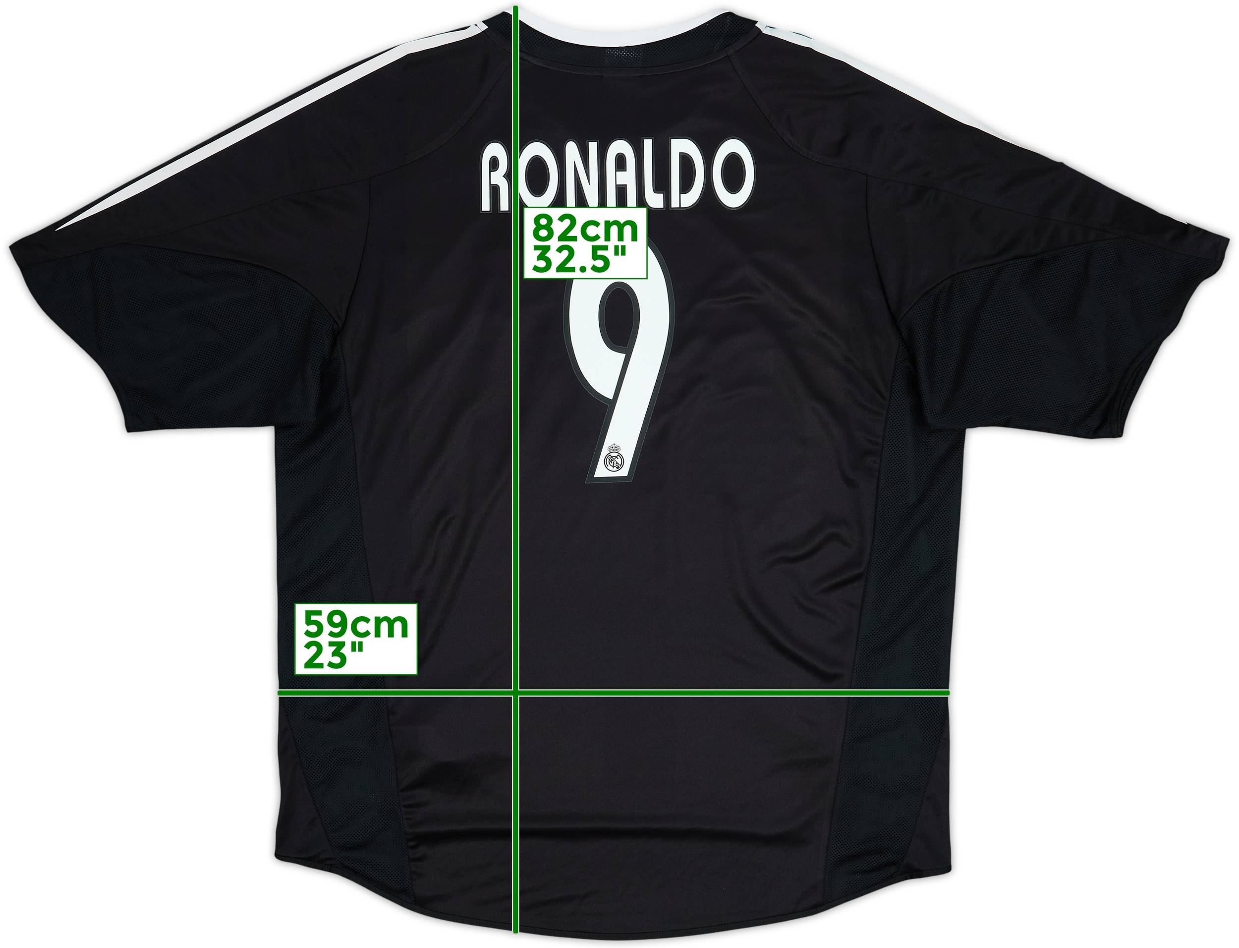 【激レア】 RONALDO Real Madrid ‘04-‘05 2004-05 Real Madrid Away Shirt Ronaldo #9 - 9/10 - (XL)