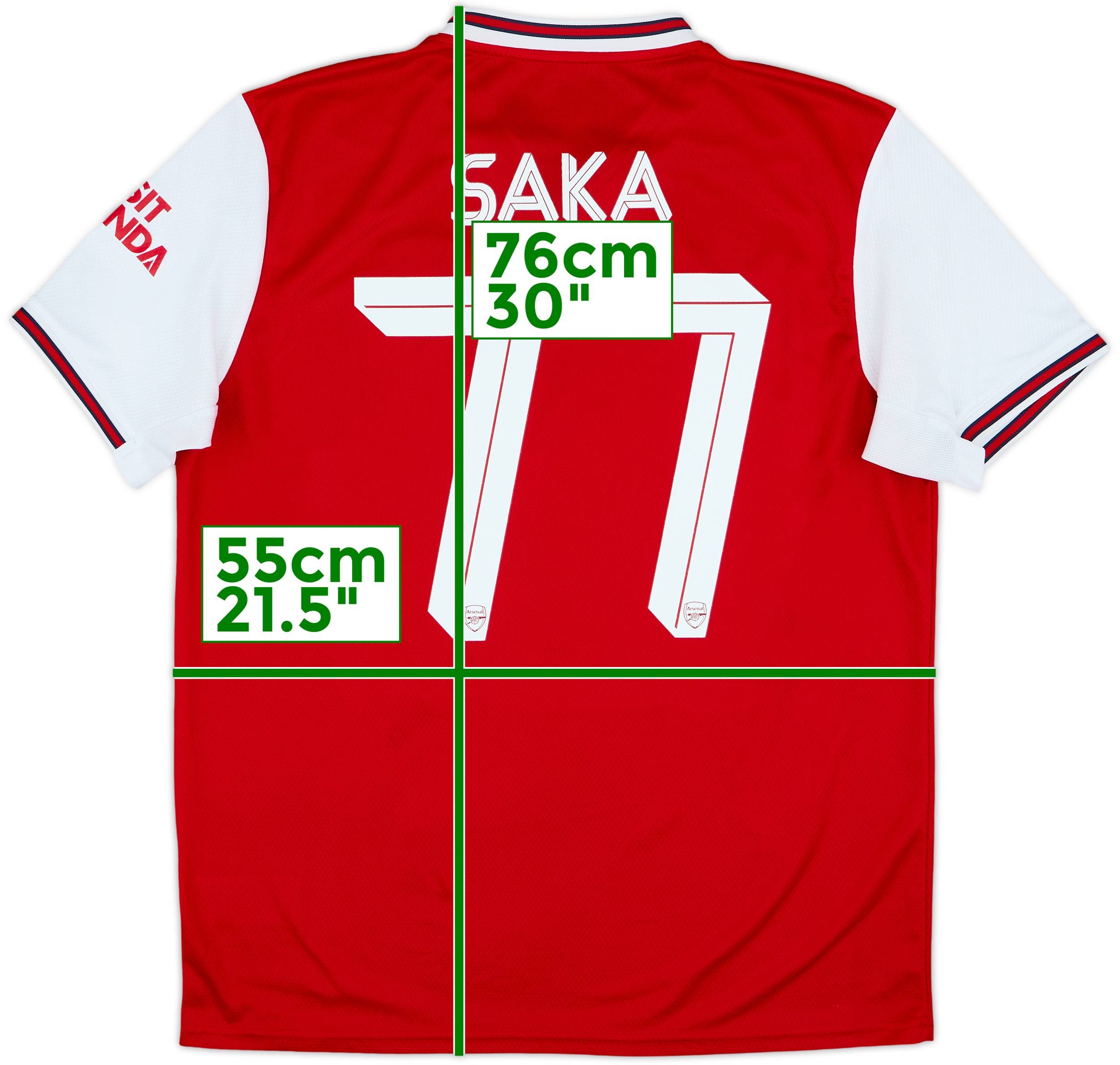 2019-20 Arsenal Home Shirt Saka #77 - 8/10 - (L)