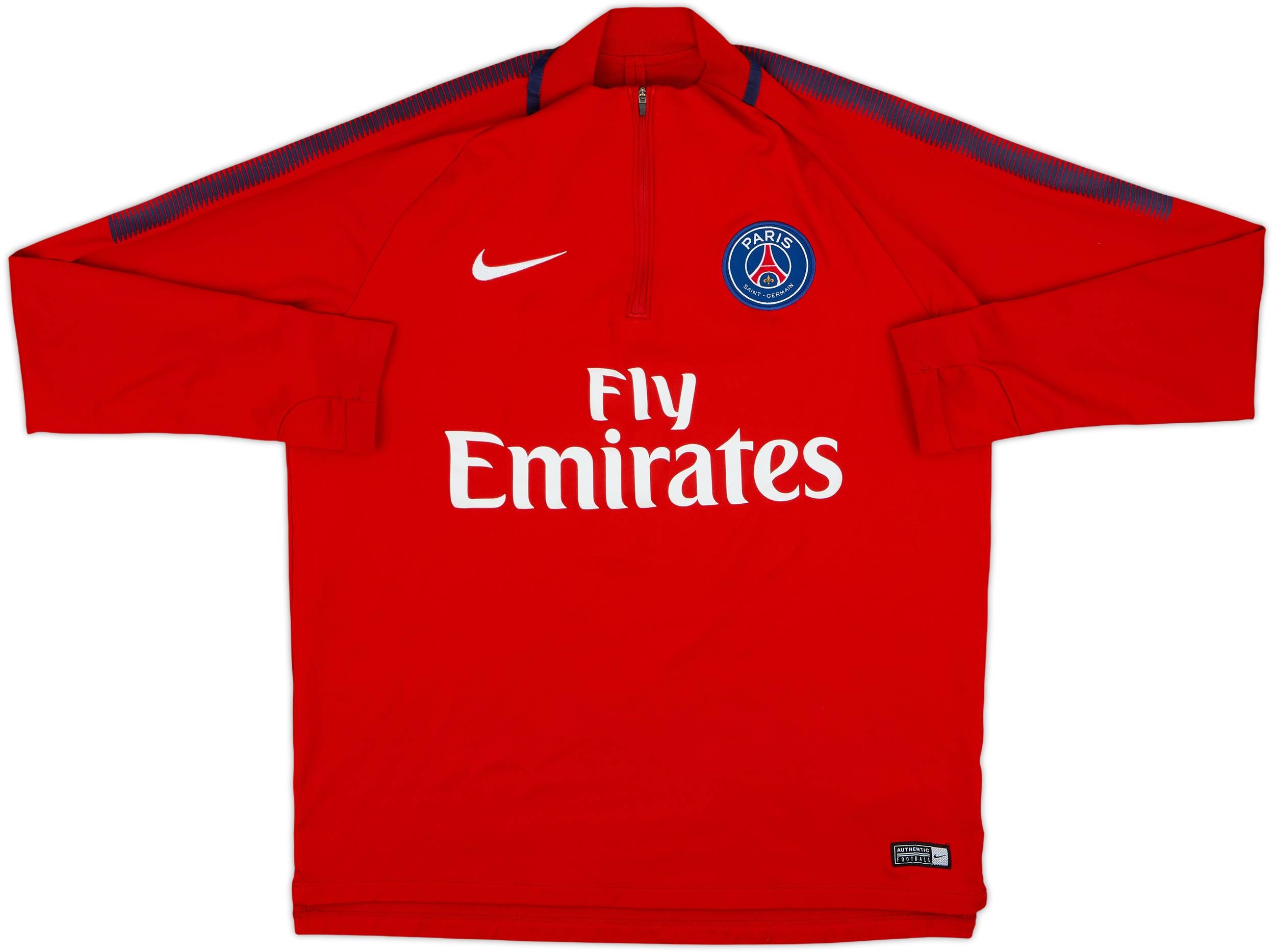 2016-17 Paris Saint-Germain Nike 1/4 Zip Training Top - 8/10 - (L)