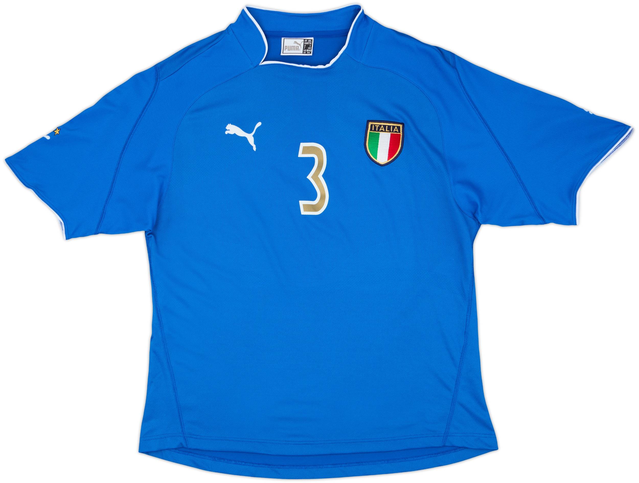 PUMA イタリア代表 長袖　M 2003/4 2003-04 Italy Match Issue Home Shirt #3