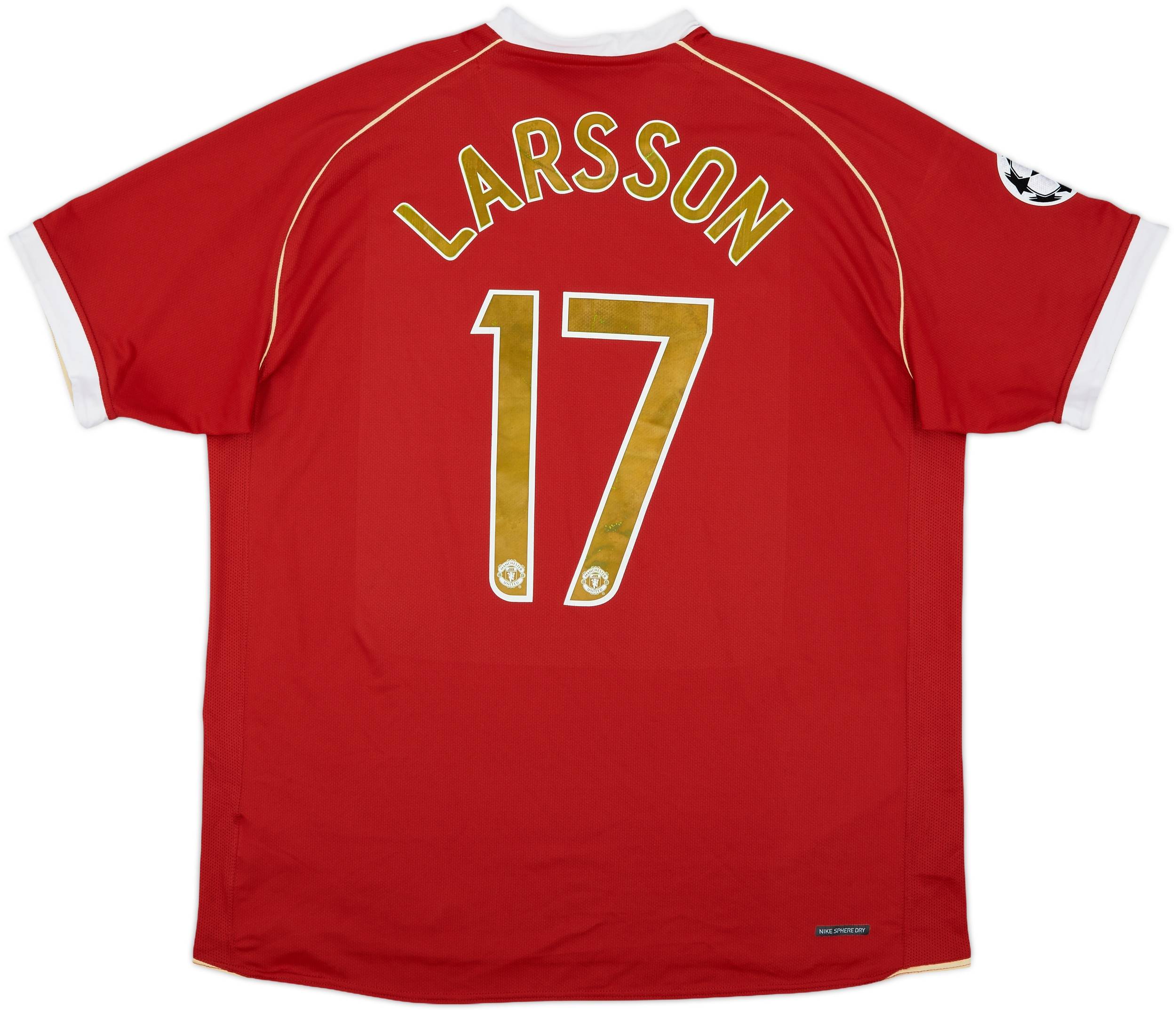 2006-07 Manchester United Home Shirt Larsson #17 - 5/10 - (XXL)